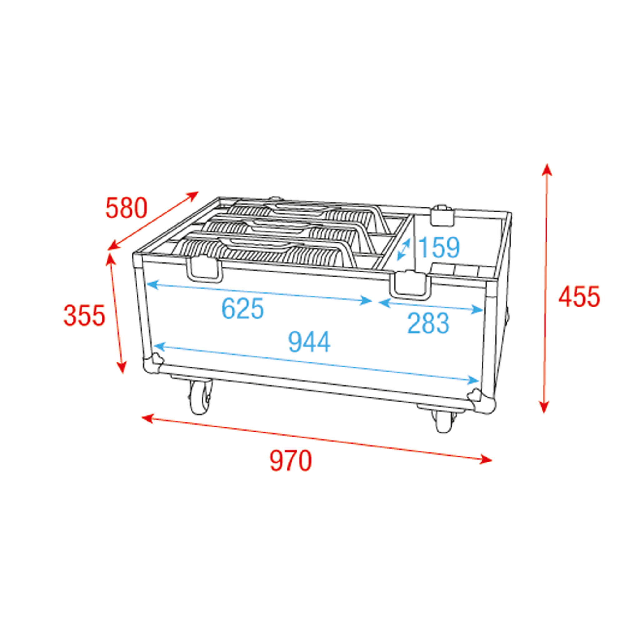 INFINITY Flight case per 3x Raccoon S420/4 e W40/4