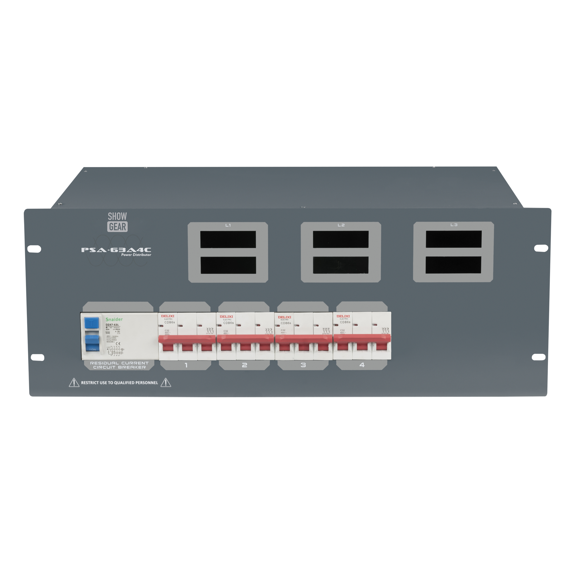 SHOWGEAR PSA-63A4C 4 x MCB - uscita CEE