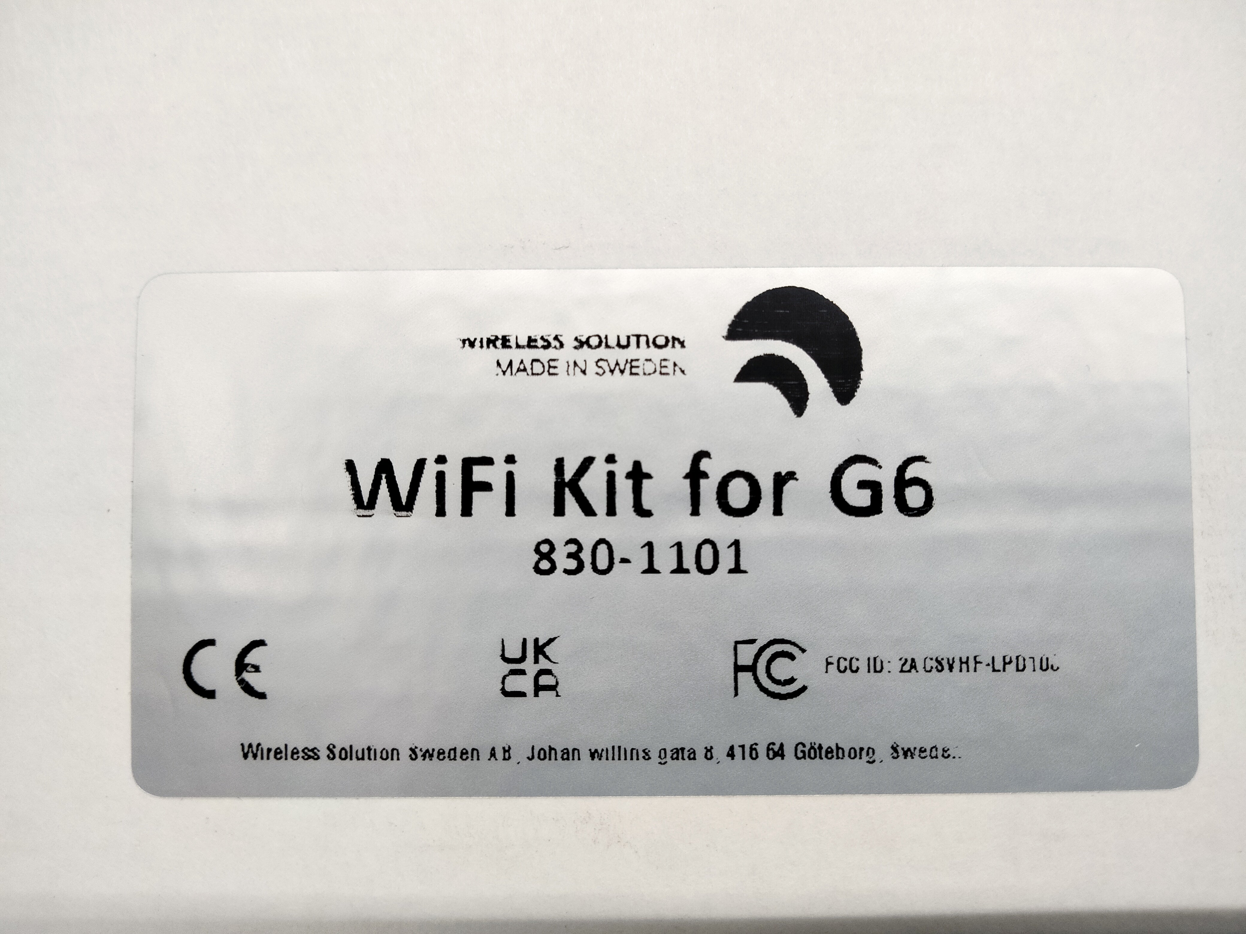 WIRELESS SOLUTION Upgrade Wi-Fi per Tranceivers BlackBox G6
