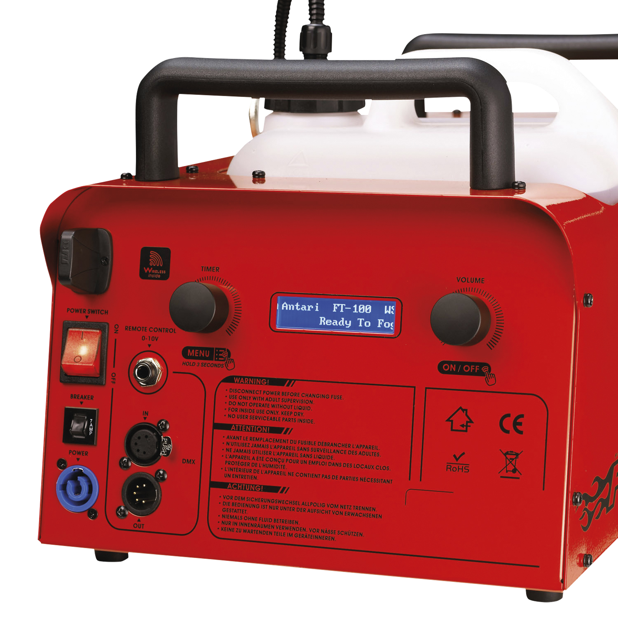 ANTARI FT-100 Macchina della nebbia per la formazione di addetti antincendio 1500W