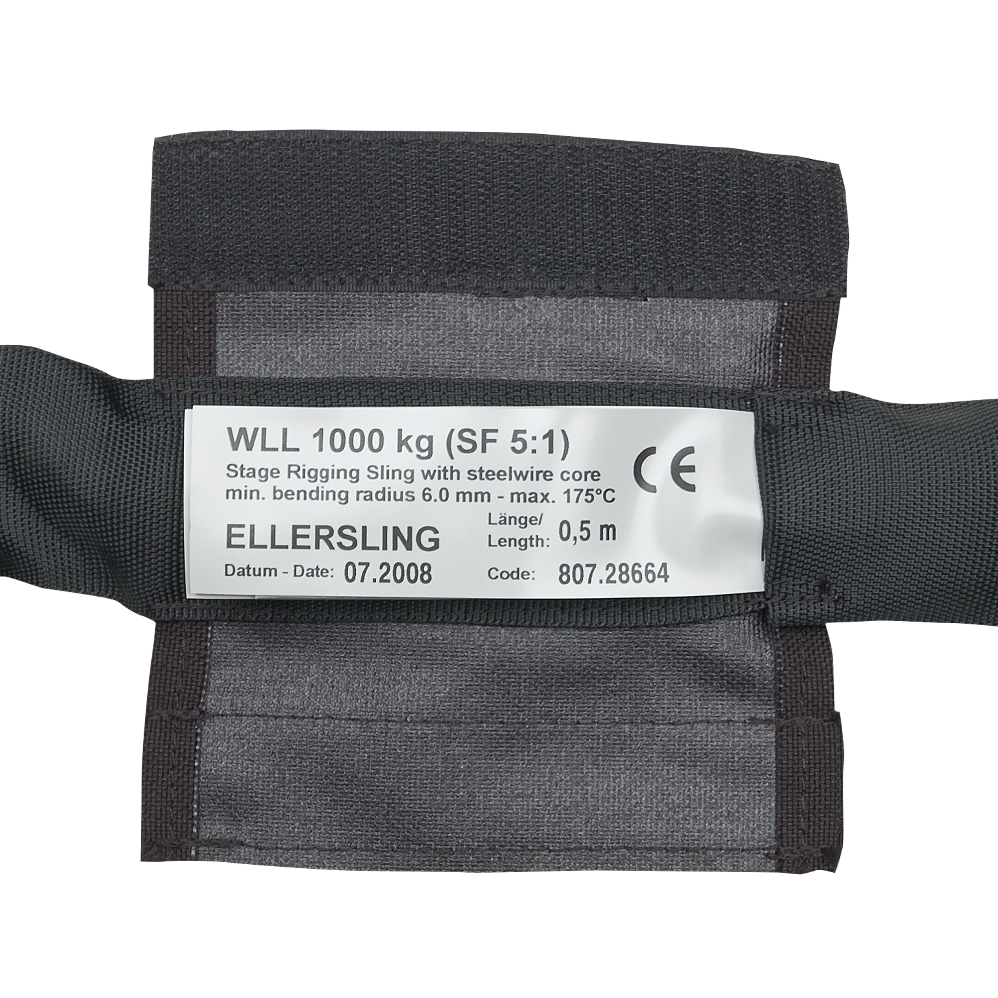 ELLER Imbragatura in acciaio WLL 1 tonnellata - Nero
