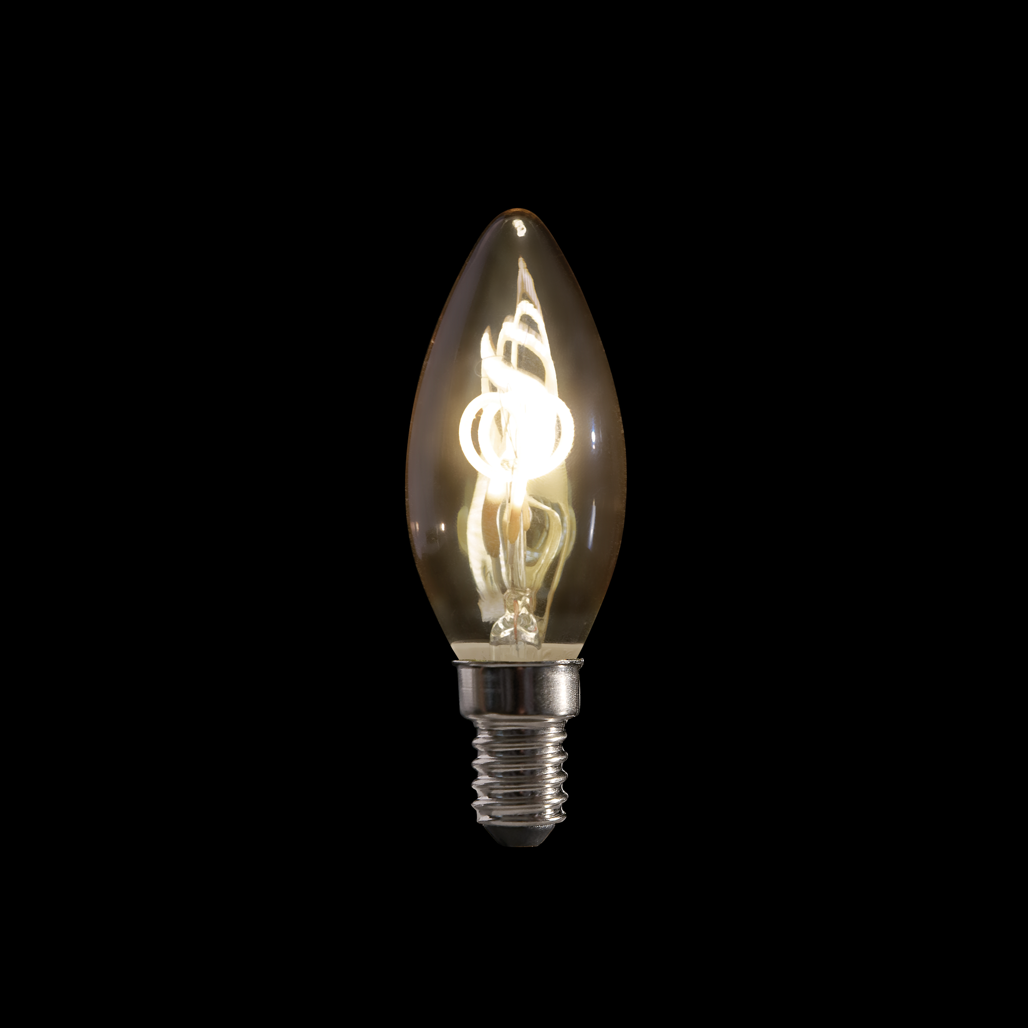 SHOWGEAR LED Filament Candle Bulb B10 2 W - regolabile con dimmer - filamento a spirale