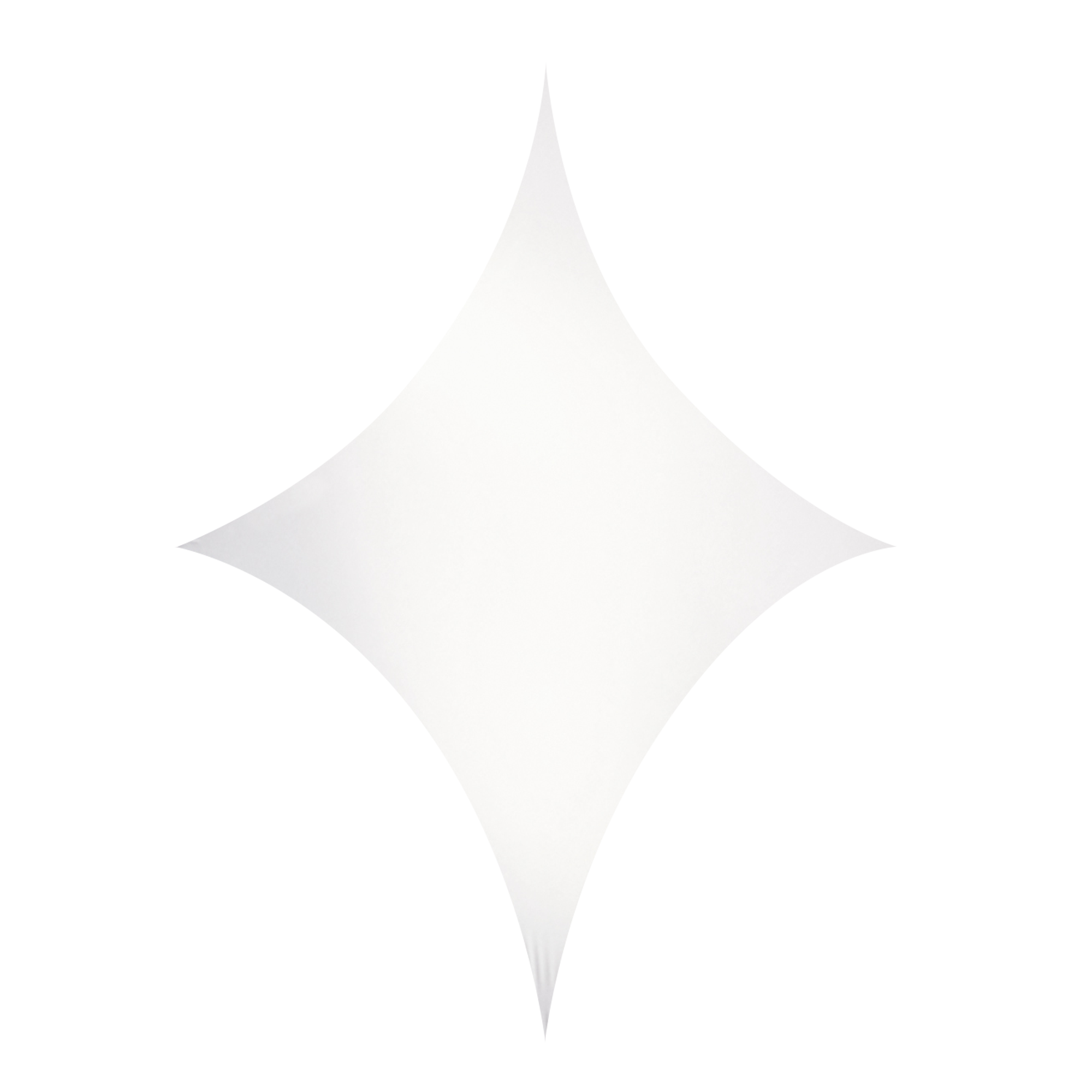 WENTEX Stretch Shape Diamond Large White 375cm x 250cm, colore bianco