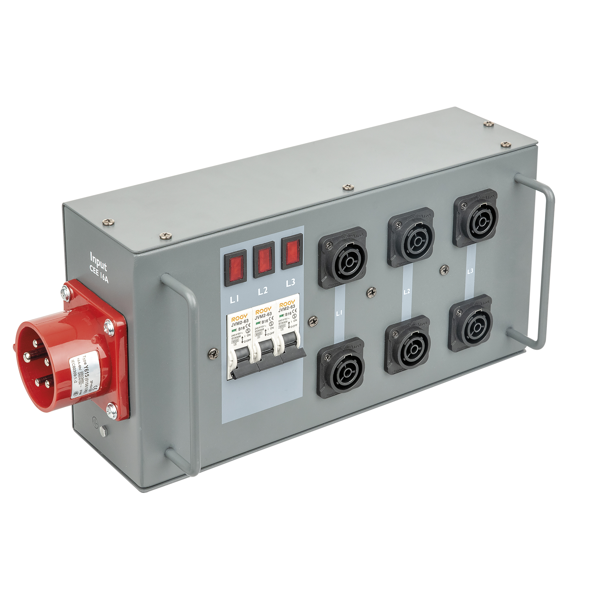 SHOWGEAR Power Split 16 True CEE 16 A Powersplit con fusibile - CEE a ProPower True1