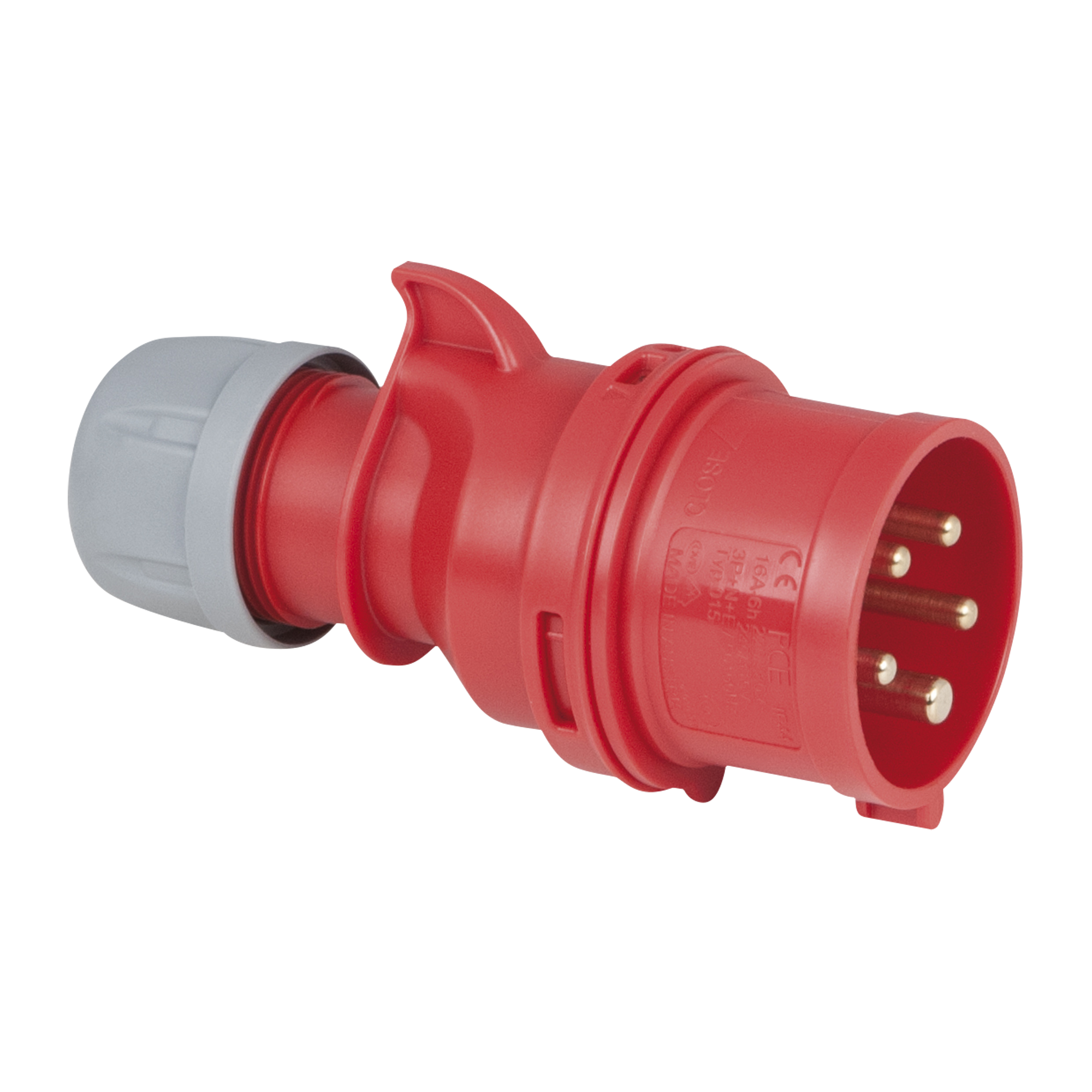 PCE CEE 16 A/400 V 5-pin Plug male Rosso - IP44