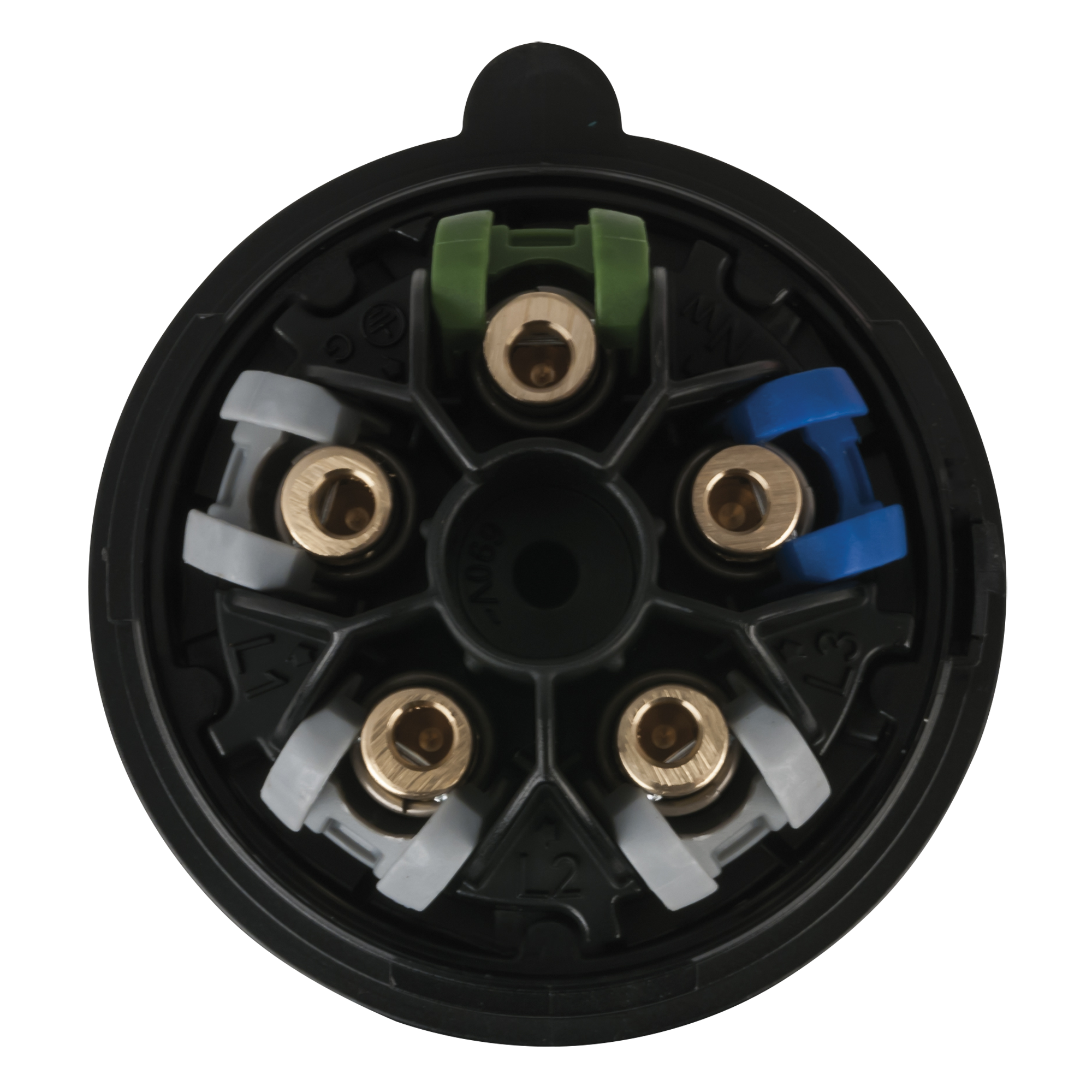 PCE CEE 16 A/400 V 5-pin Plug male Nero - Turbo Terminal - screwless - IP44