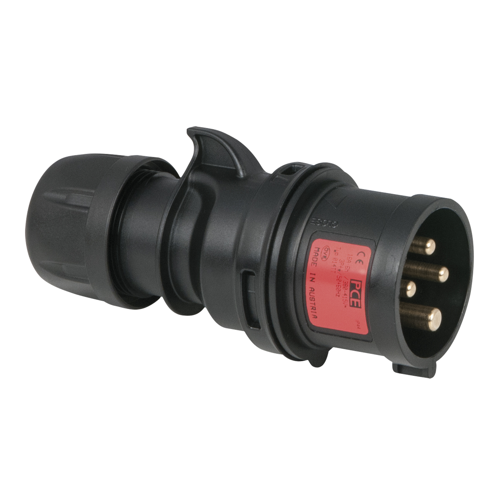 PCE CEE 16 A/400 V - 4P Plug male Nero - IP44