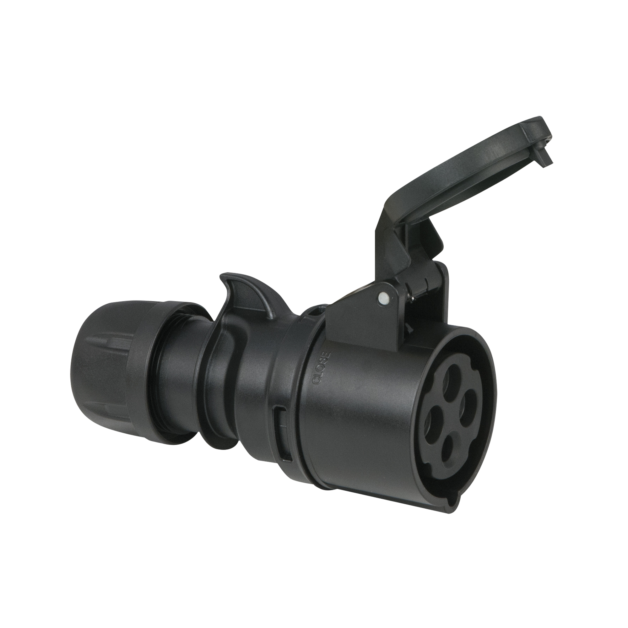 PCE CEE 16 A/400 V 4-pin Plug female Nero - Turbo Terminal - screwless - IP44