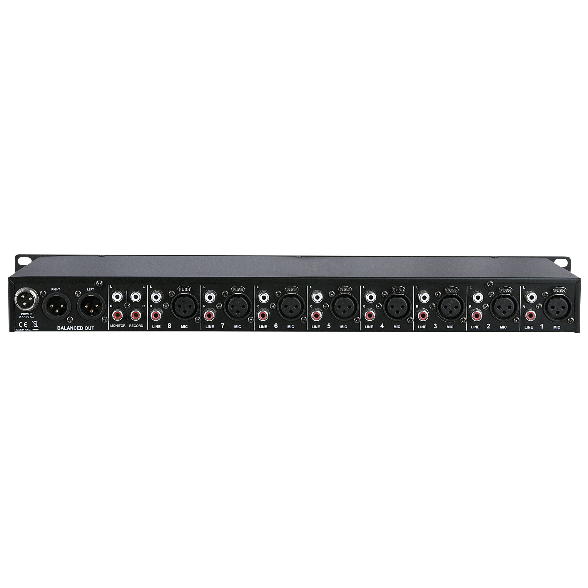 DAP Compact 8.1 Mixer installazione 1U 8 canali - 1 uscita