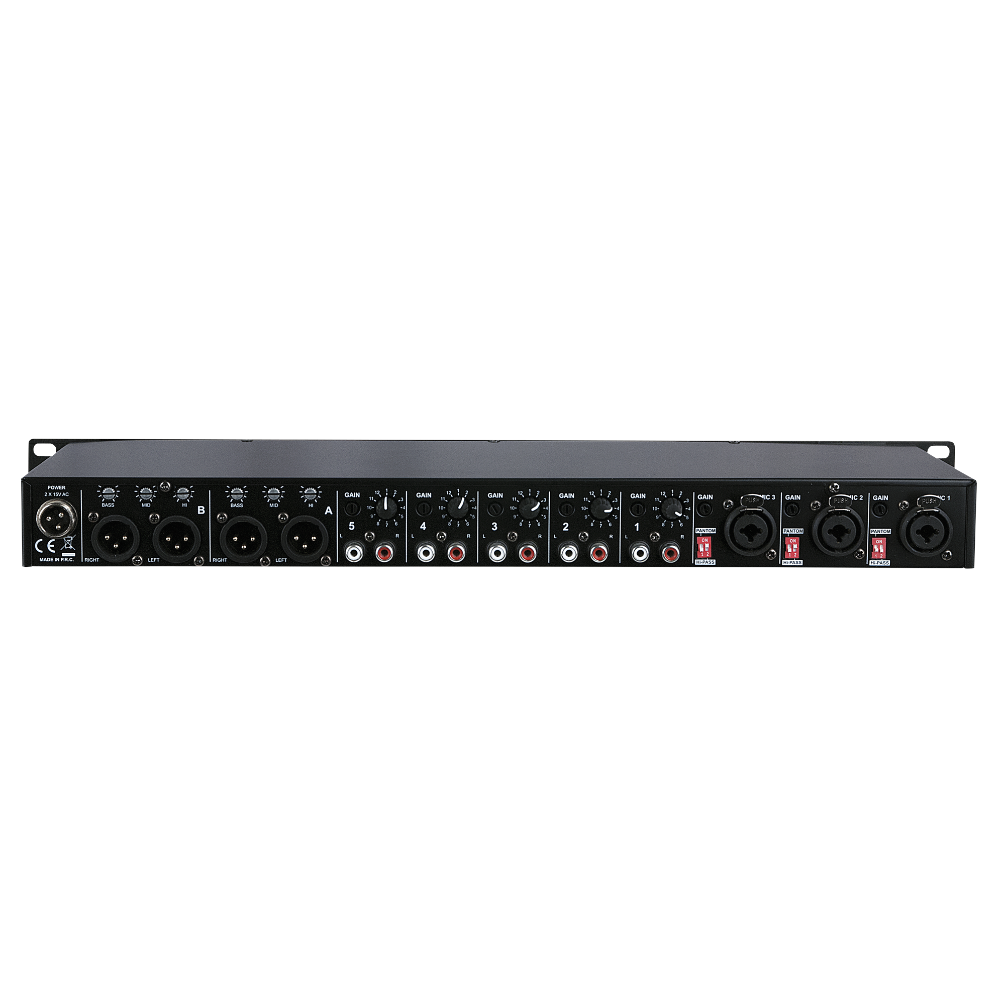 DAP Compact 9.2 Mixer installazione 1U 9 canali - 2 zone