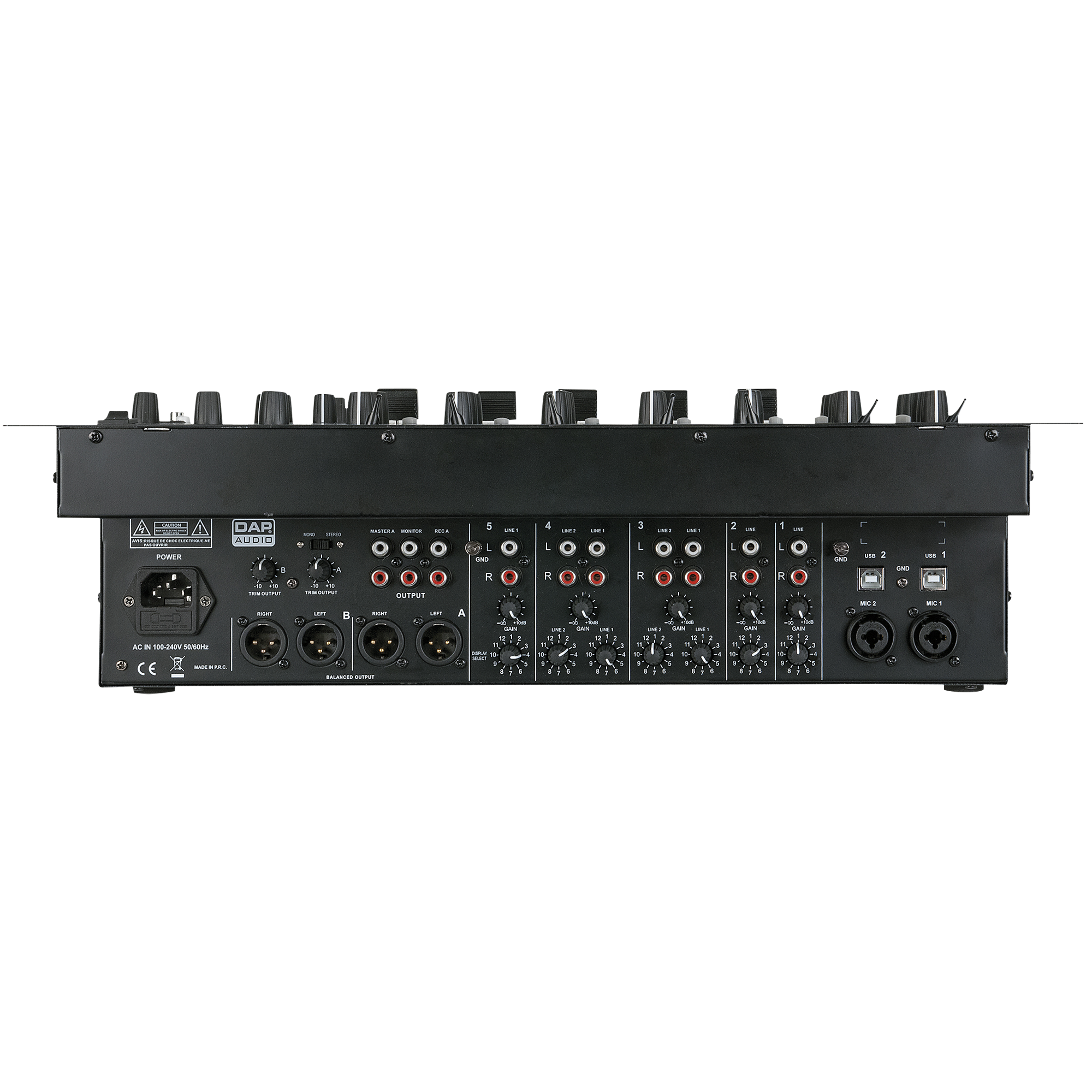 DAP IMIX-7.2 USB Mixer USB installazione 6U 7 canali - 2 zone