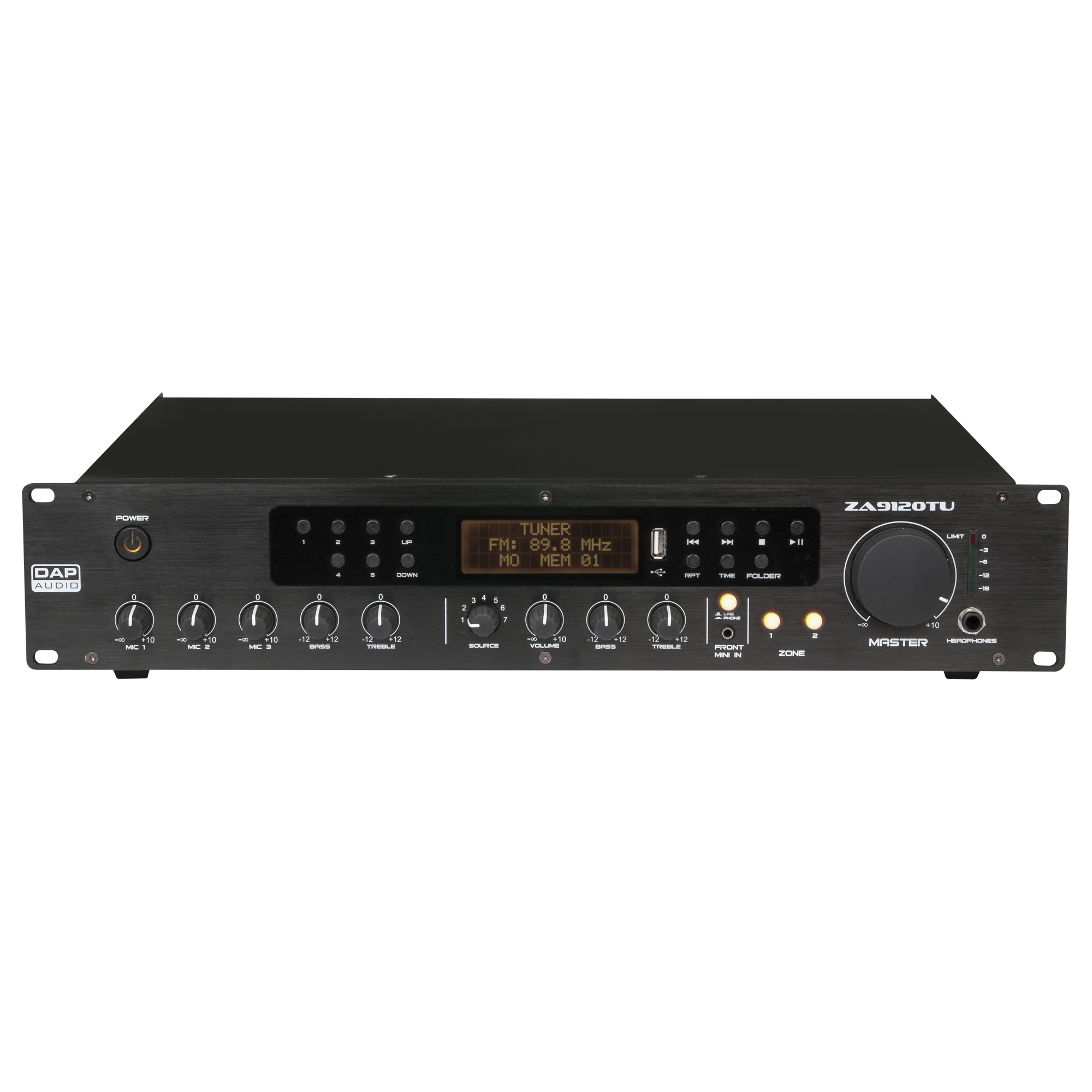 DAP ZA-9120TU Amplificatore mixer a 2 zone 120 W 100 V