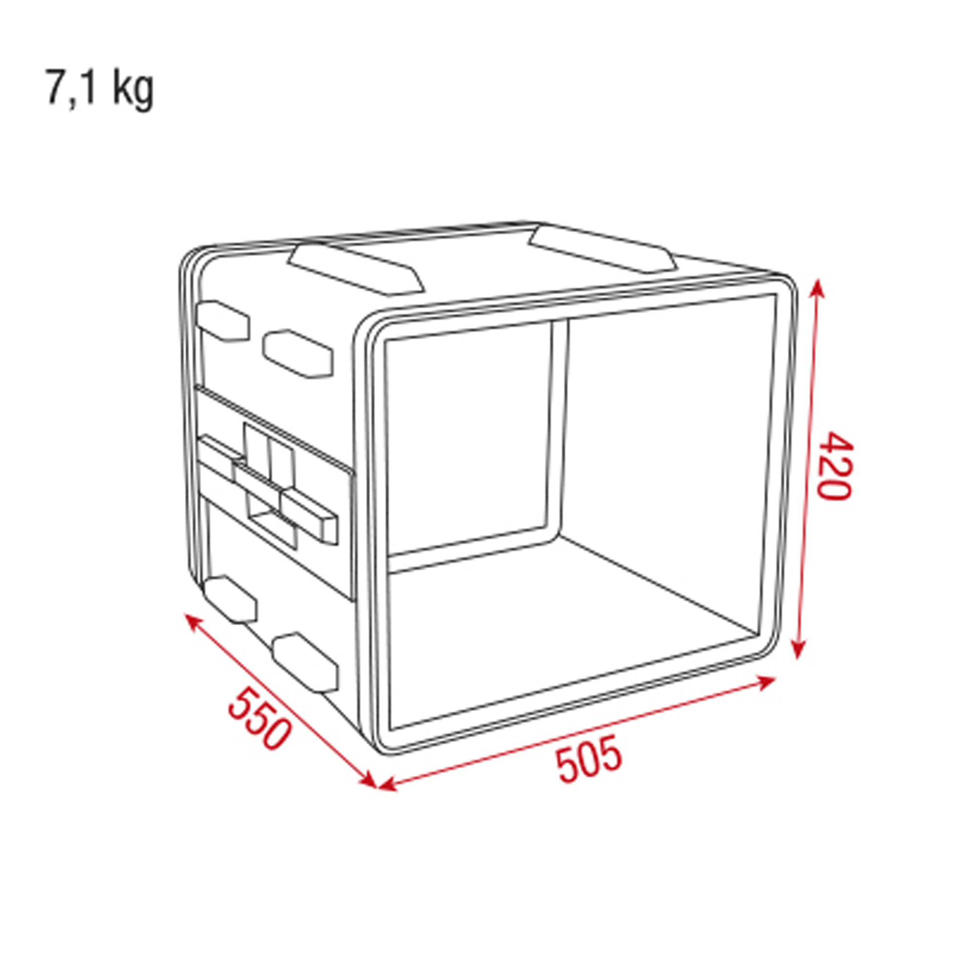 SHOWGEAR Double Door Case 8U