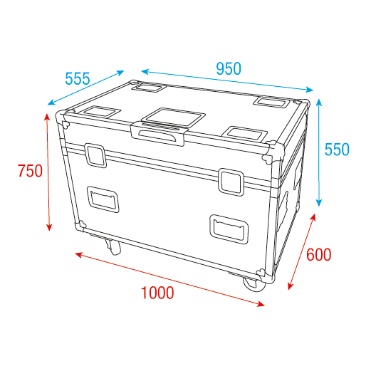 INFINITY Flight case per 2x Furion W602 Washbeam