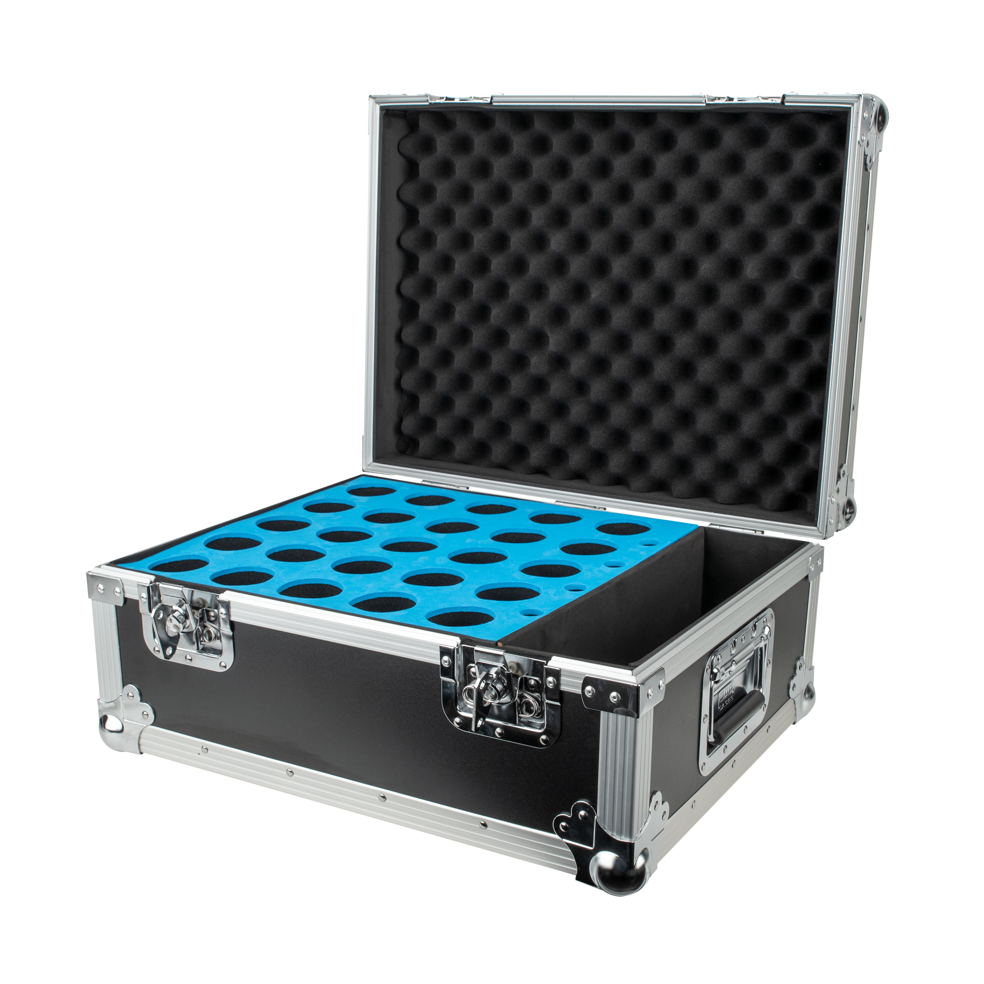 SHOWGEAR Pro Case for 25 mics Con scomparto per accessori e schiuma preformata