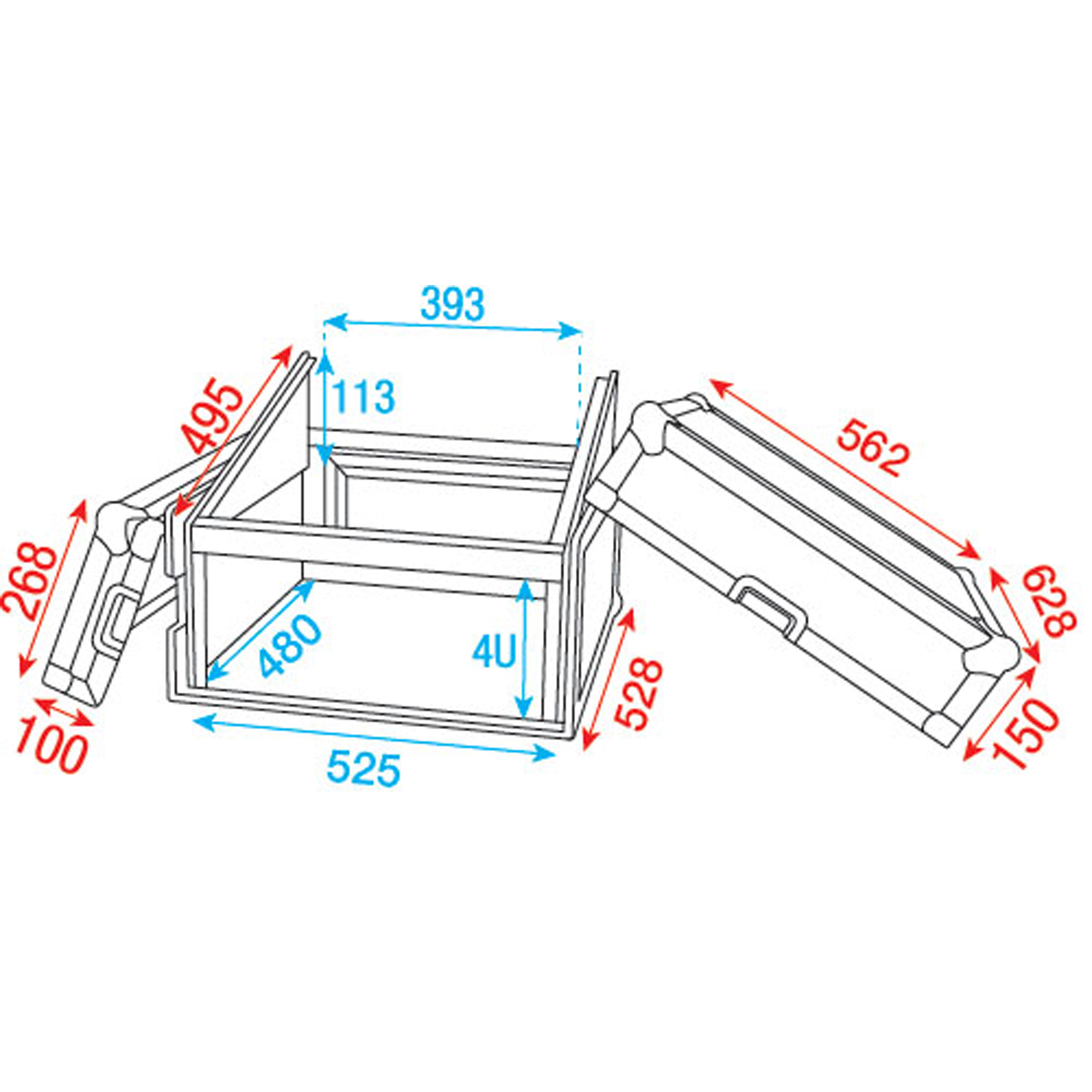 SHOWGEAR Combi Case 4U + 10U top