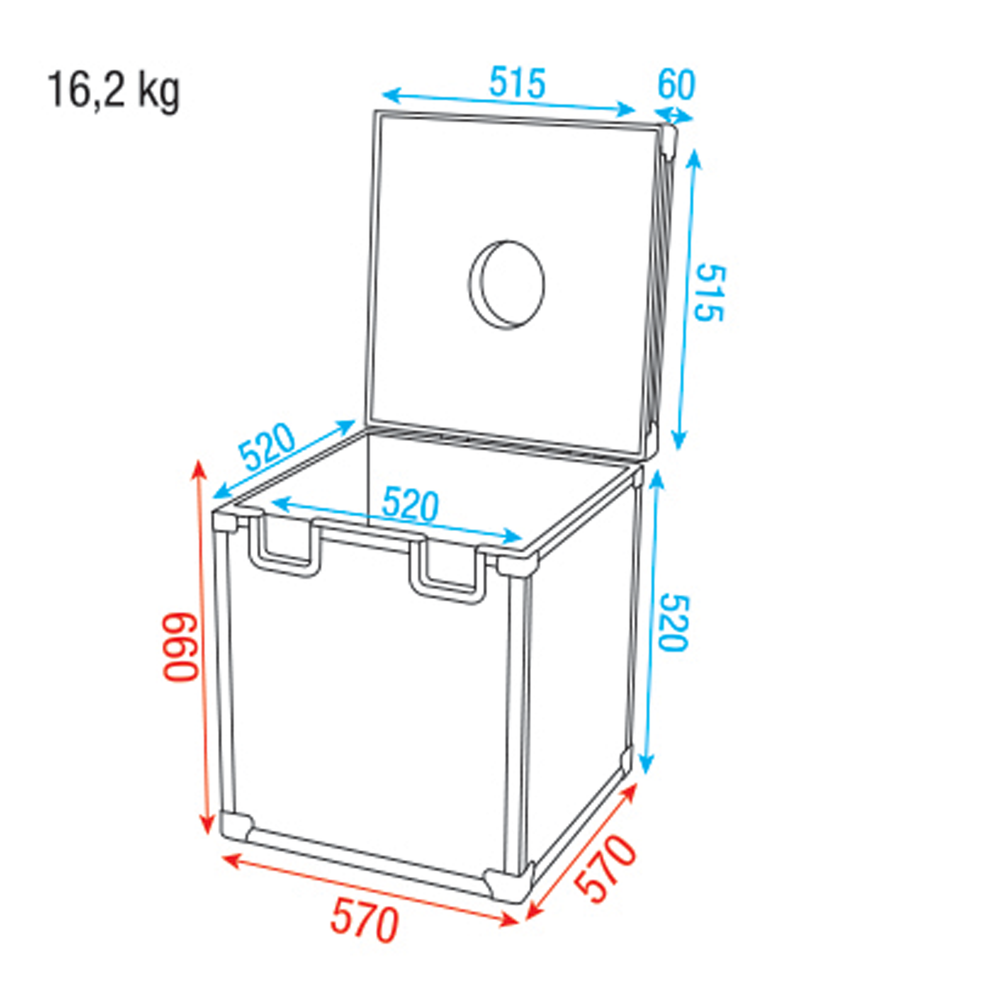 SHOWGEAR Case for 50 cm Mirror Ball Custodia per sfera specchiata da 50 cm