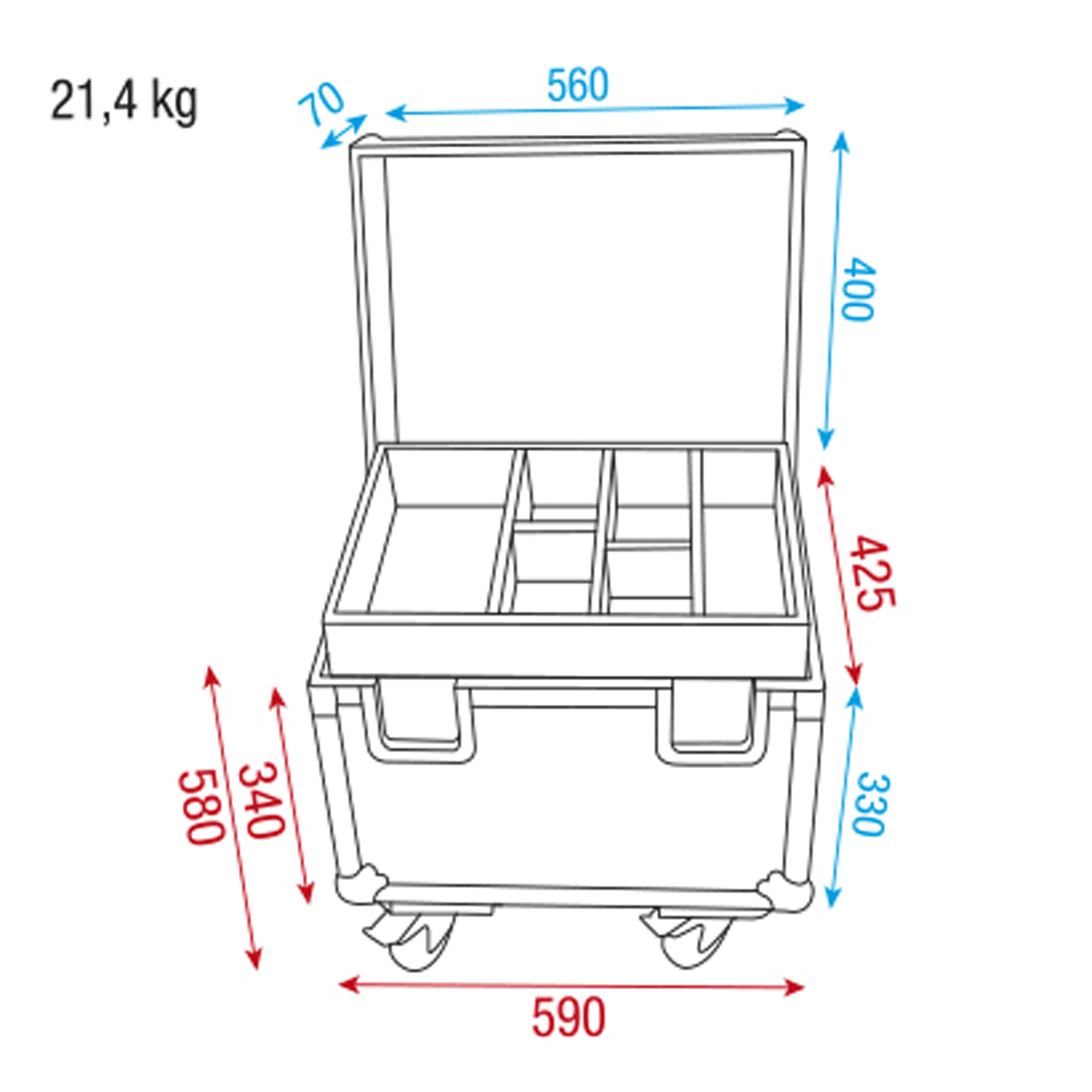 SHOWGEAR Rigging Case with Insert Baule installazione con inserto