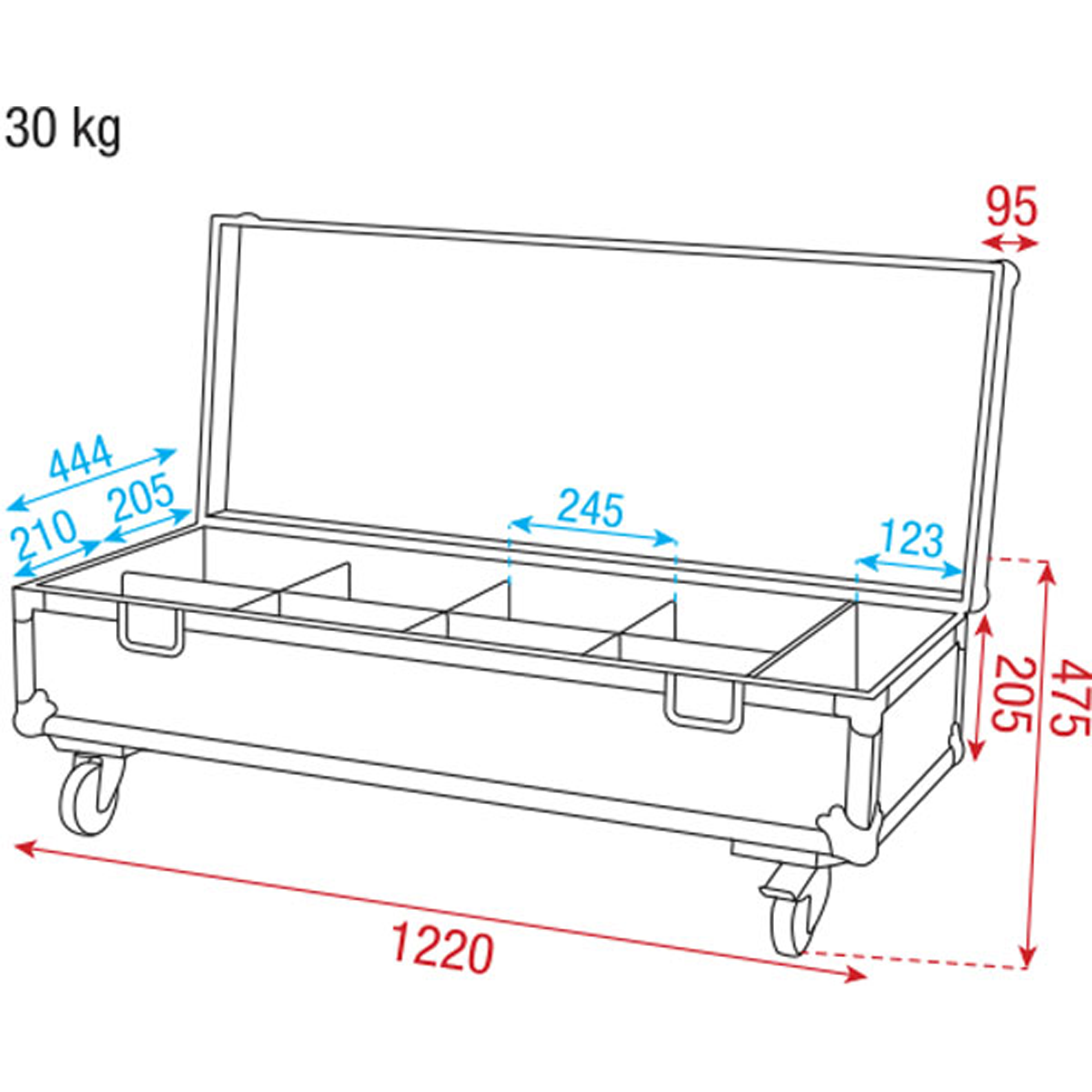 SHOWTEC Case for 8x Spectral M800