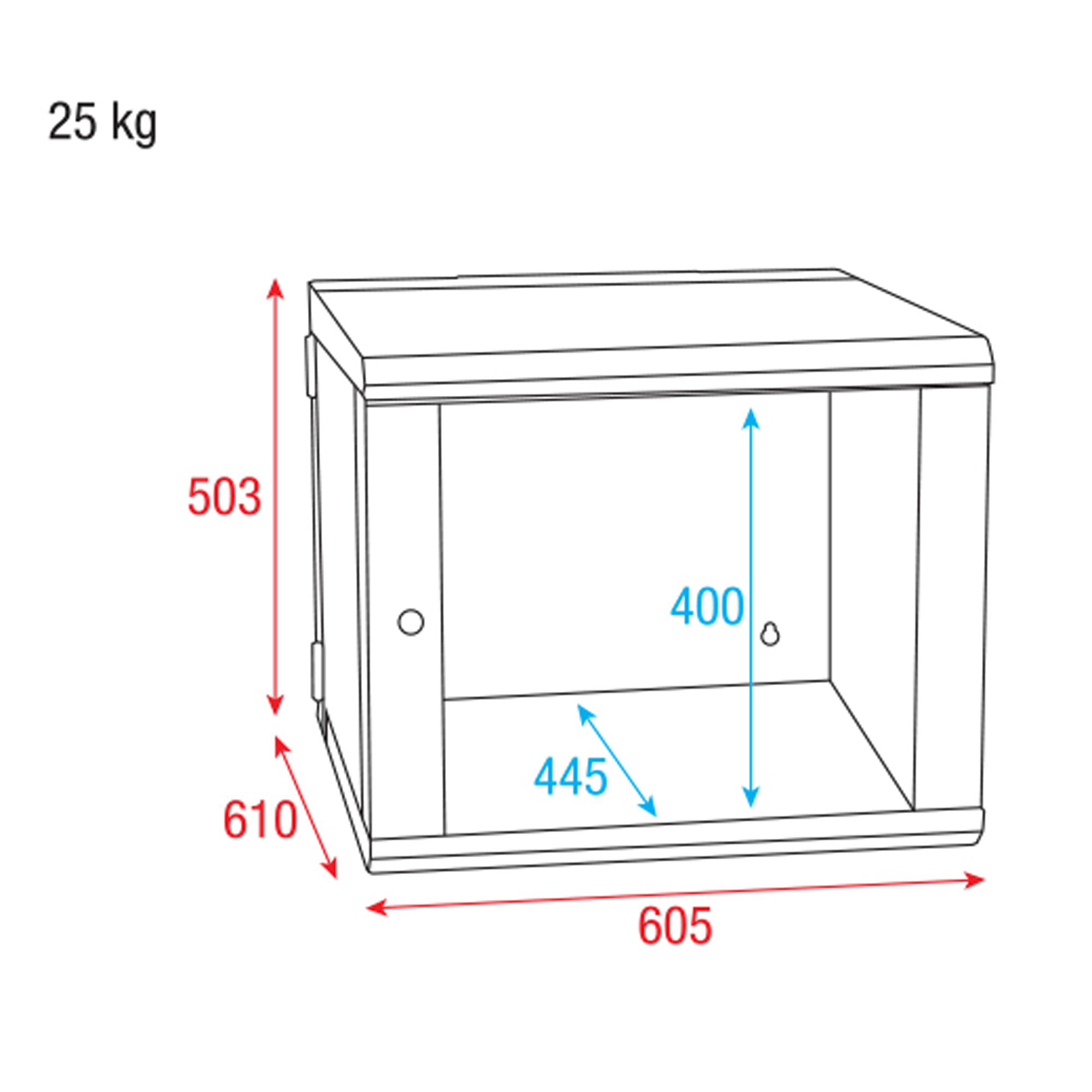 SHOWGEAR RCA-WMF-9 9 U Armadio di rete con porta in vetro