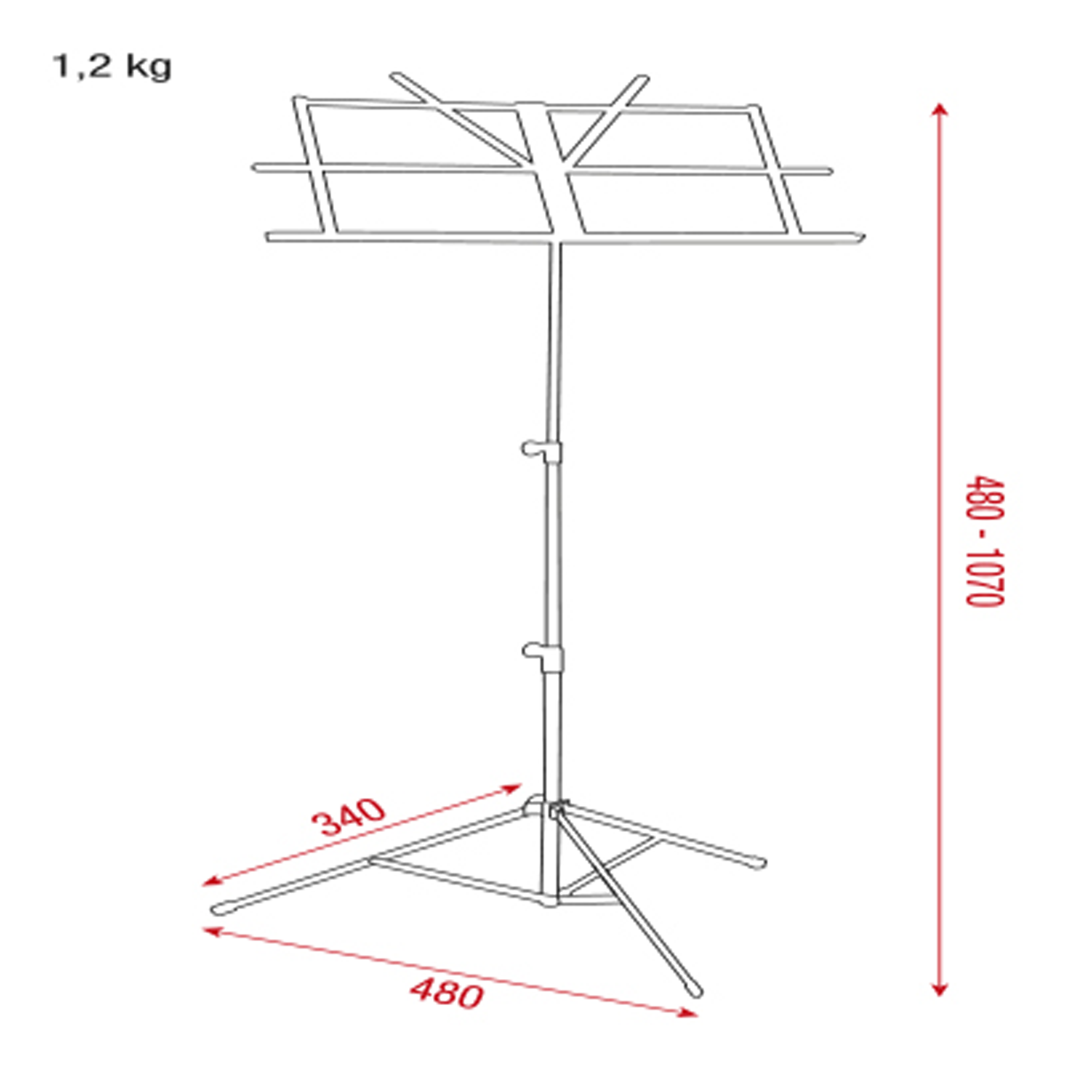 SHOWGEAR Music Stand - Lite