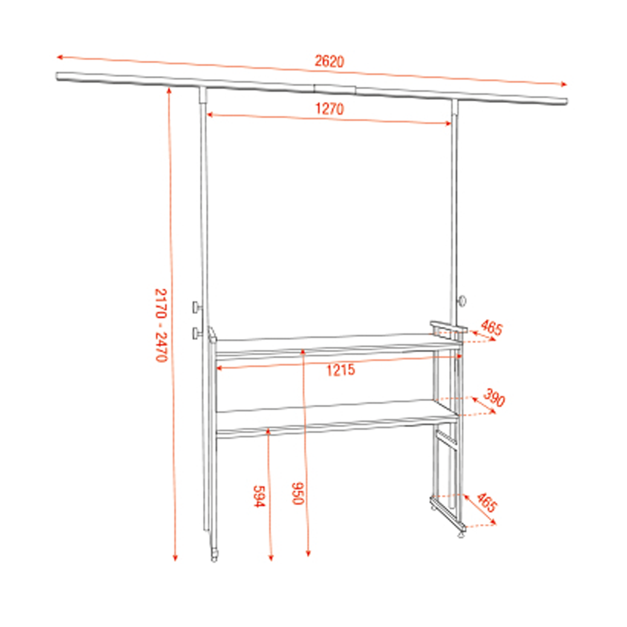 SHOWGEAR Mammoth DJ Stand Set Aste Mammoth