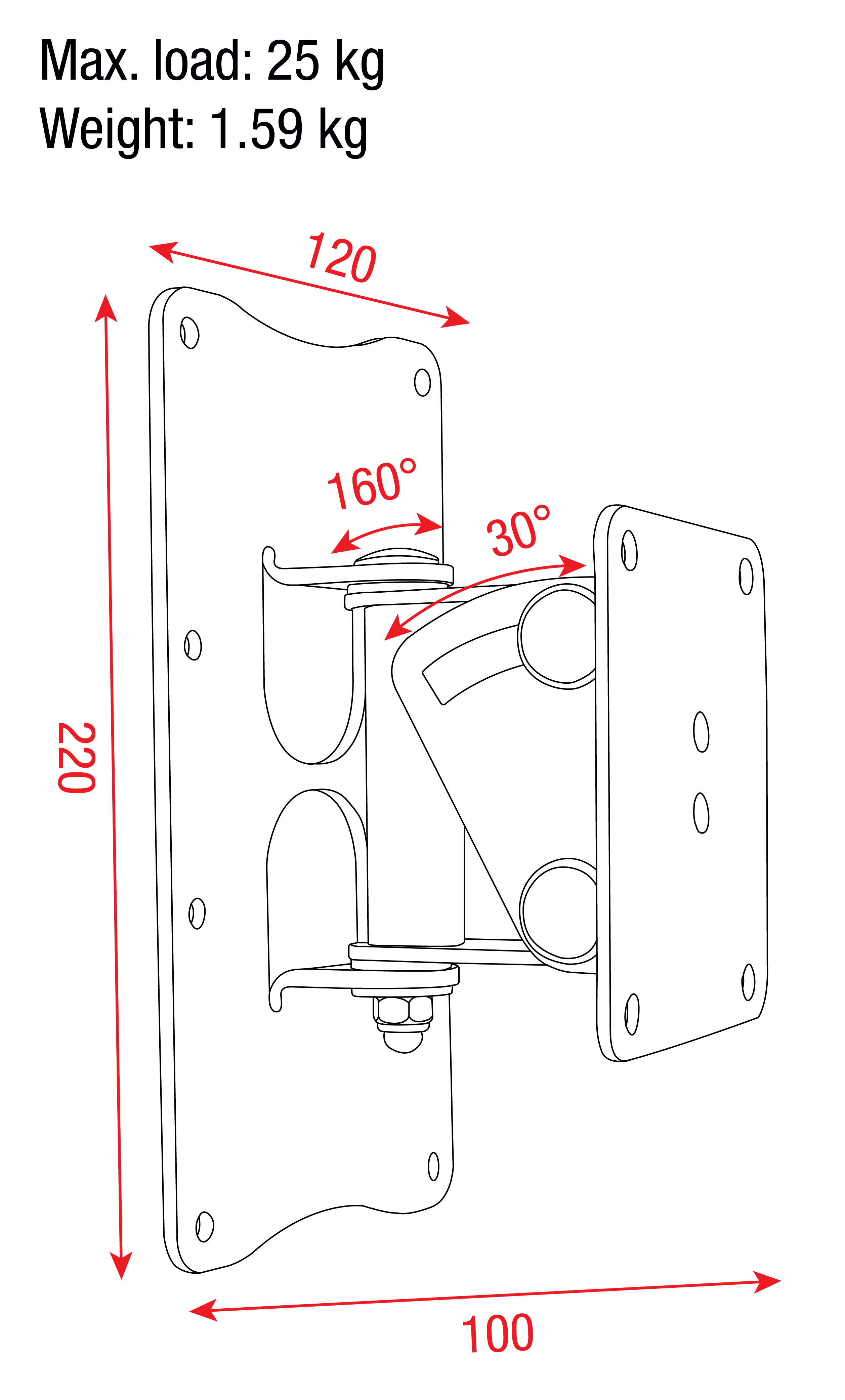 SHOWGEAR Supporto a muro per diffusore