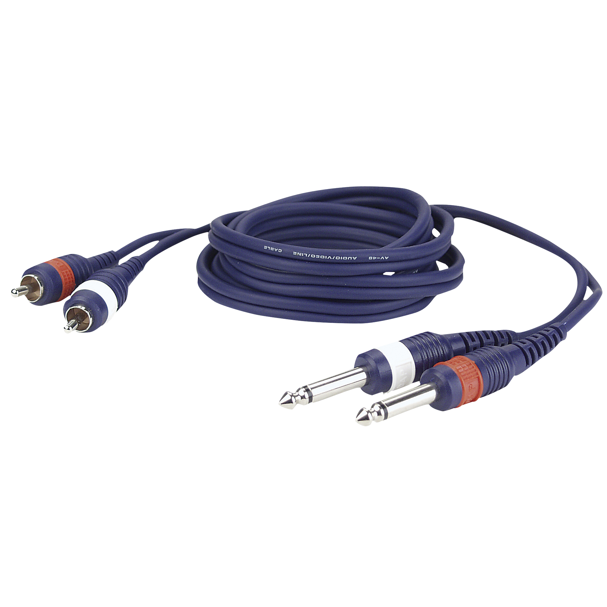 DAP FL23 - 2 RCA male L/R to 2 mono Jack L/R 1,5 m