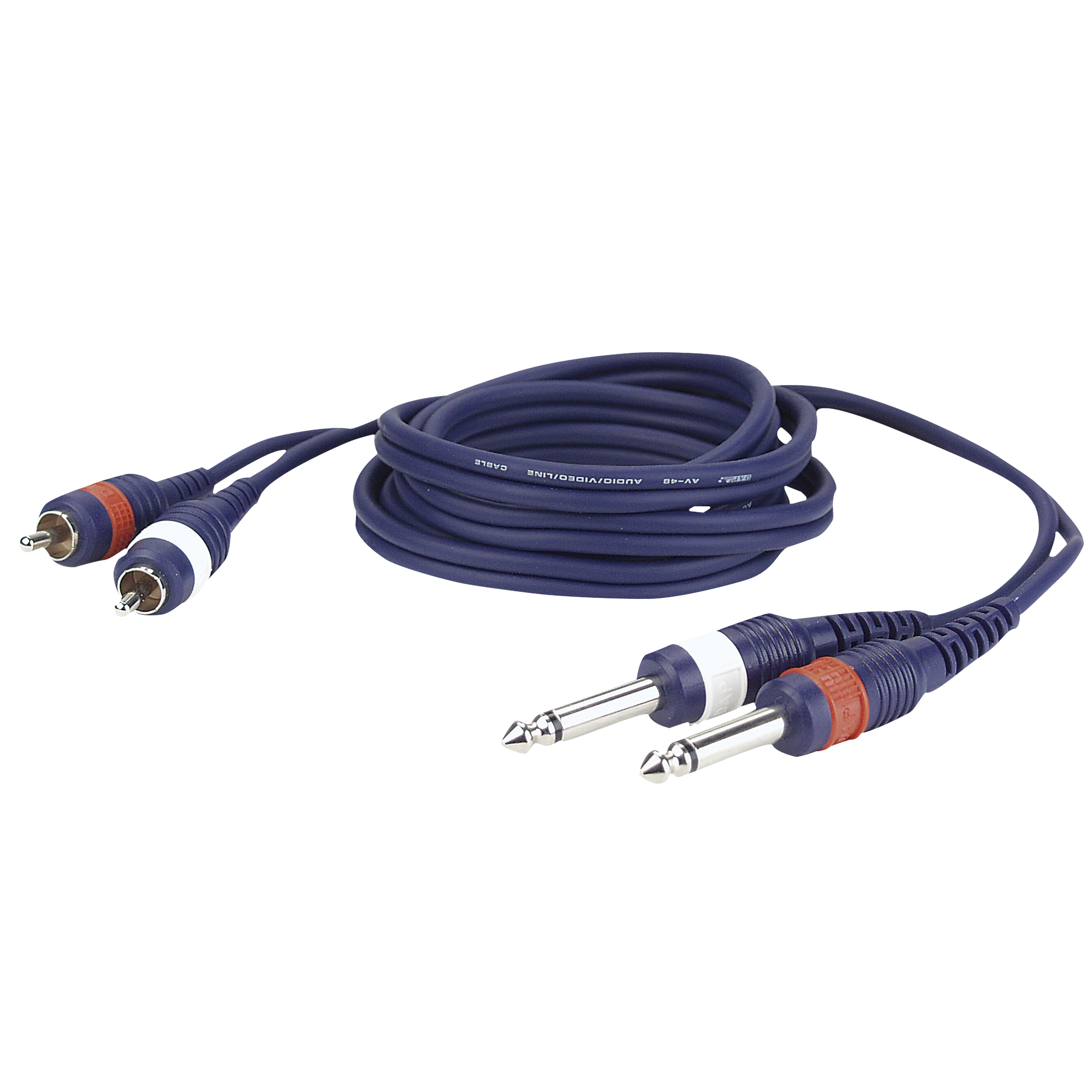 DAP FL23 - 2 RCA male L/R to 2 mono Jack L/R 3 m