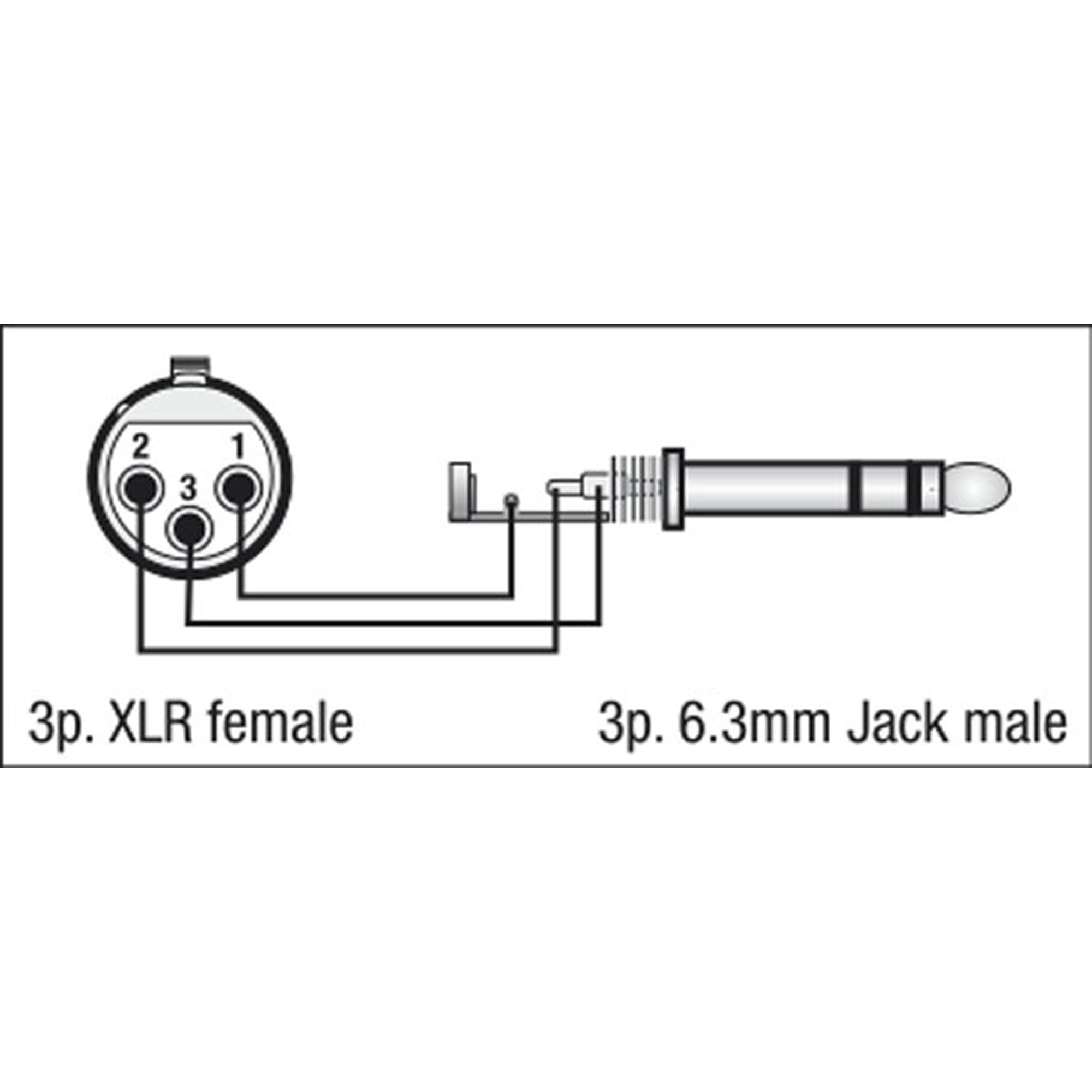 DAP FLA24 - XLR 3P female to Jack stereo male