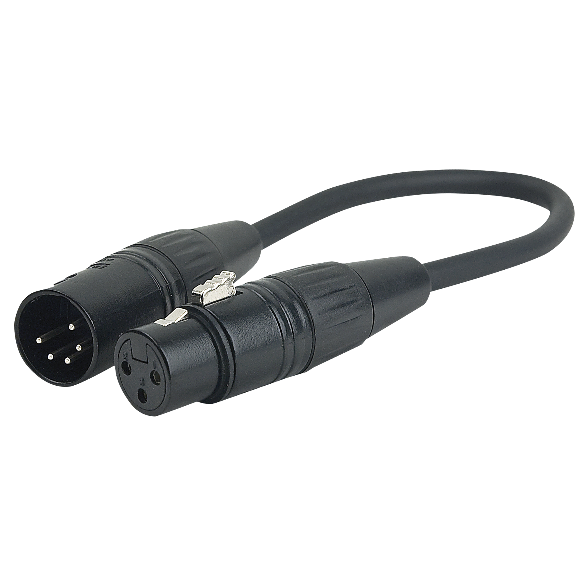 DAP FLA36 - XLR 5P male to XLR 3P female 25 cm