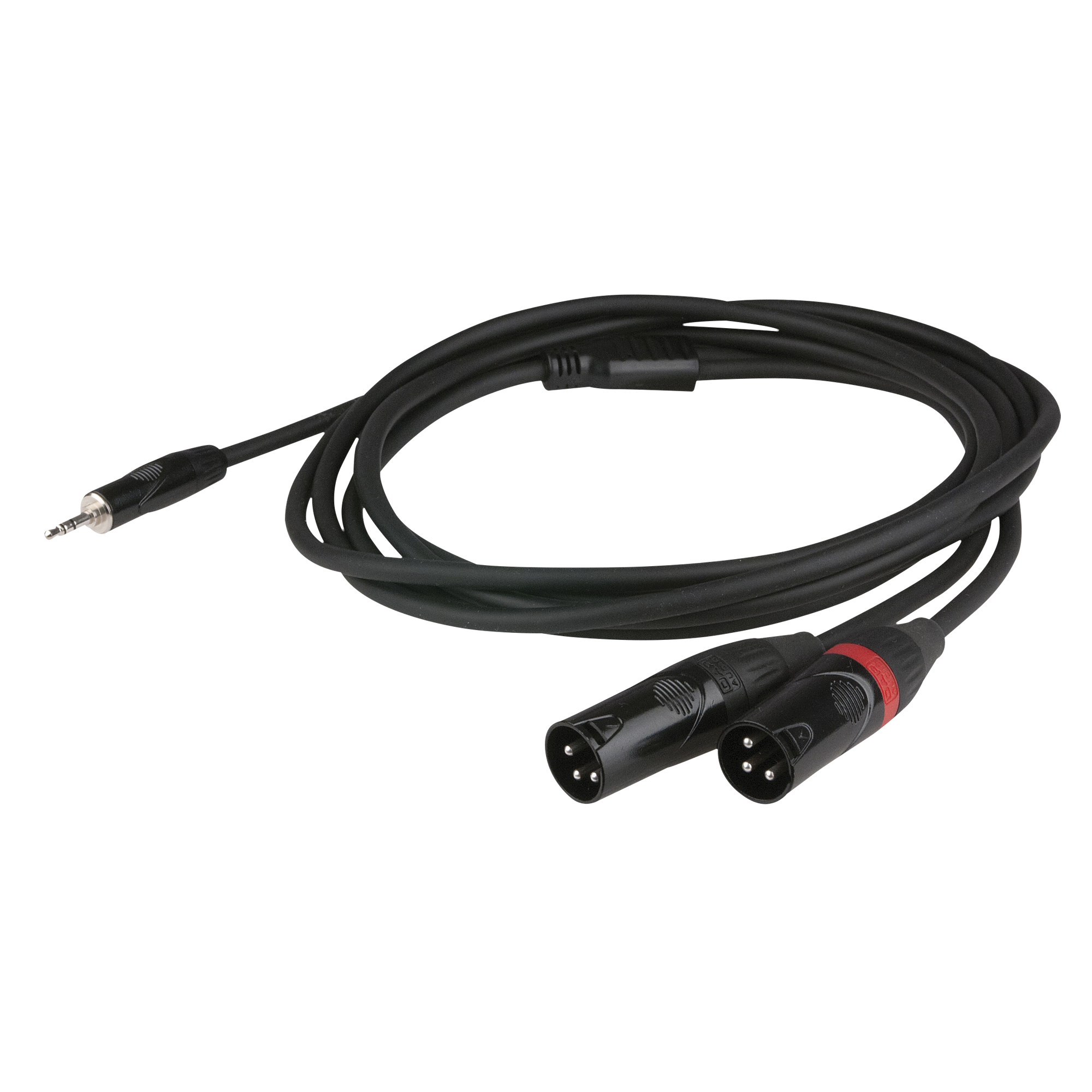 DAP FLX46 - stereo mini-jack to 2 XLR/M 3P 1,5 m - corpo jack a incasso