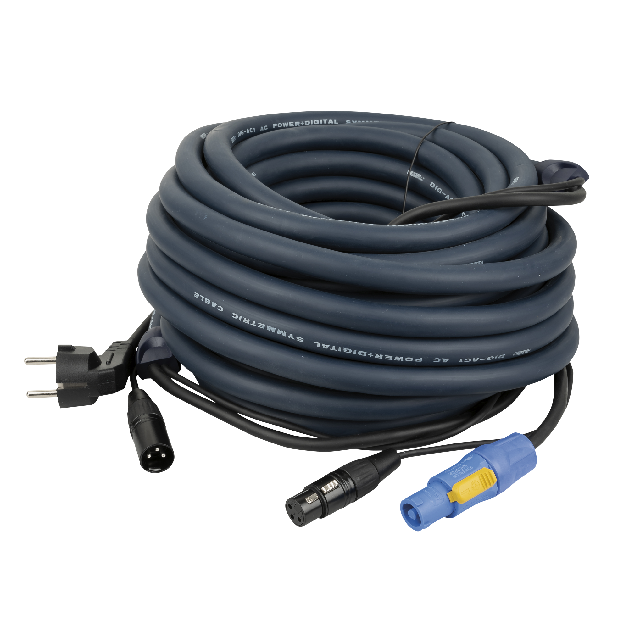 DAP FP06 - Schuko/XLR M - powerCON/XLR F - DMX / Power 15 m - blu