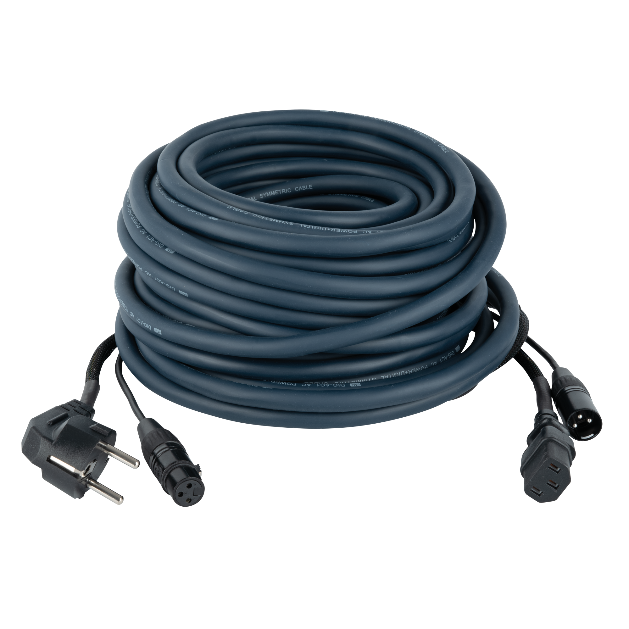 DAP FP08 - Schuko/XLR F - IEC/XLR M - Audio / Power 15 m - blu