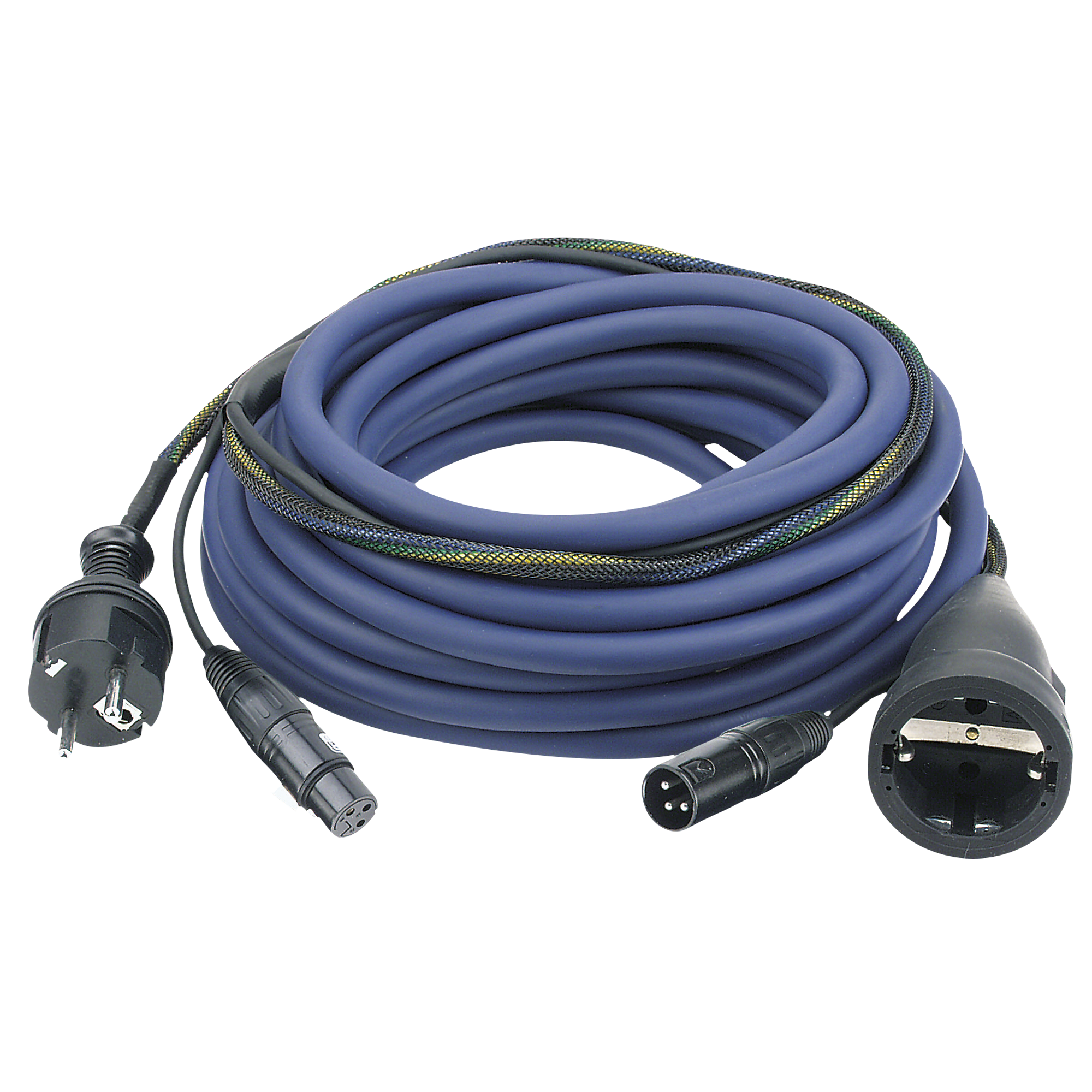 DAP FP09 - Schuko/XLR F - Schuko/XLR M - Audio / Power 15 m - blu