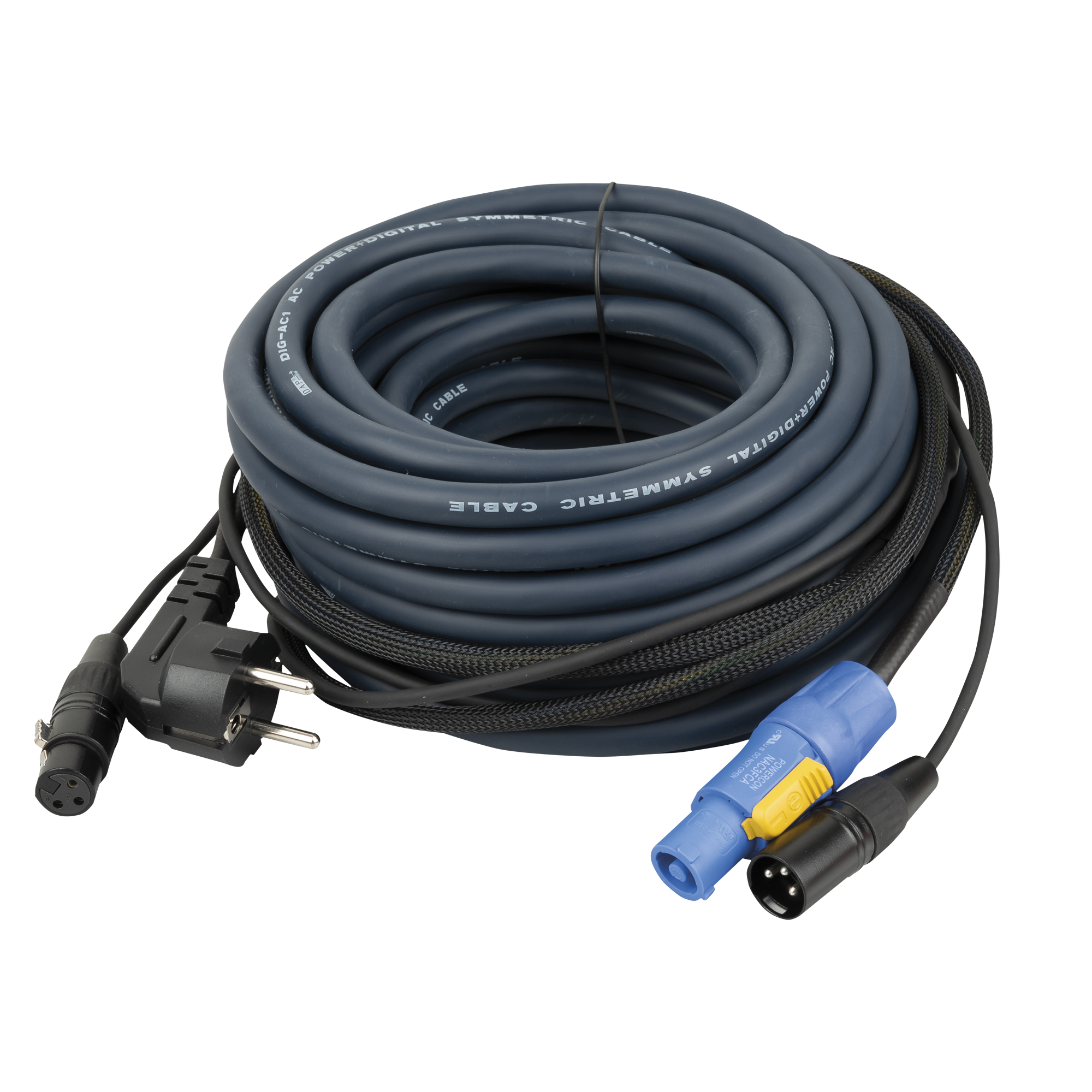DAP FP10 - Schuko/XLR F - powerCON/XLR M - Audio / Power 15 m - blu