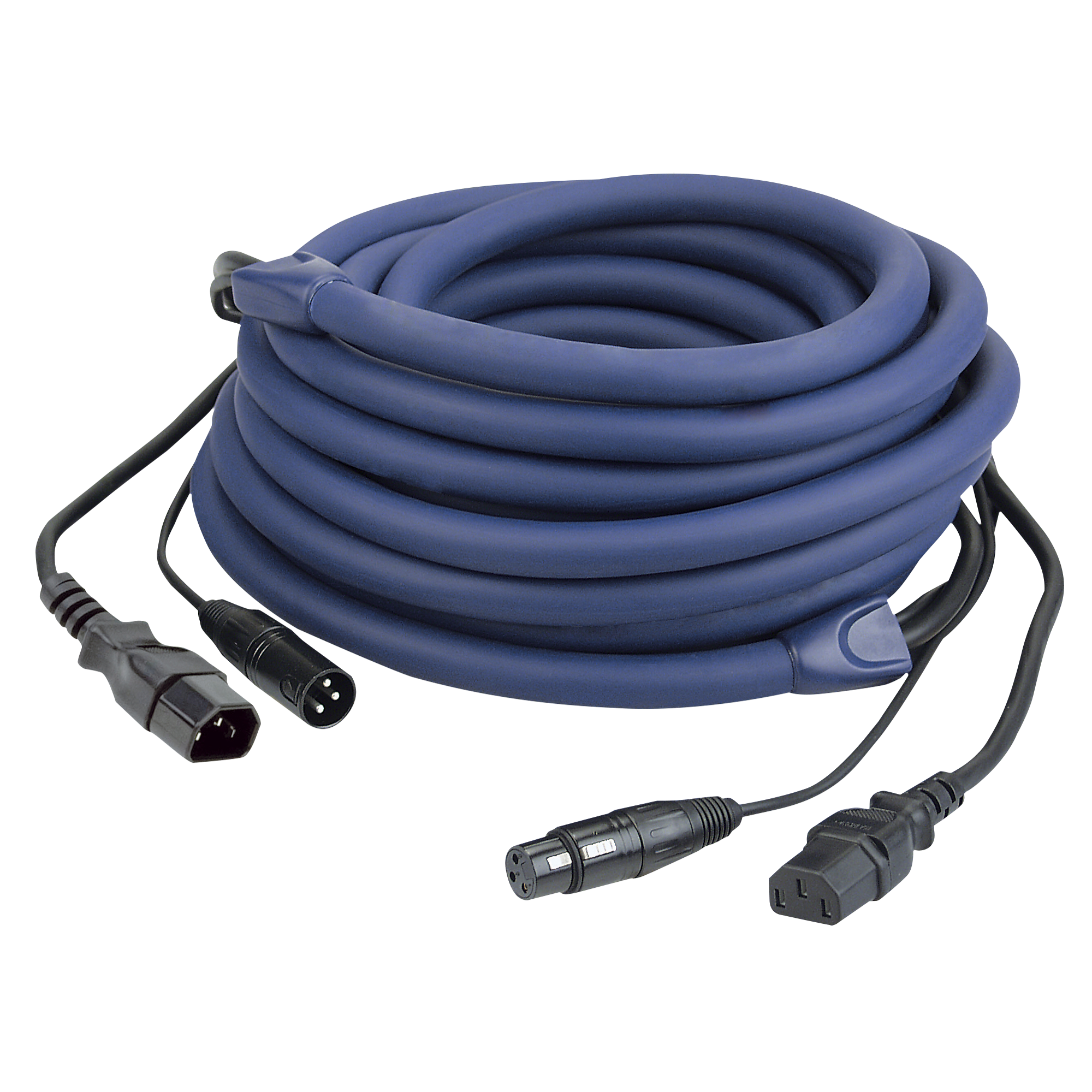 DAP FP12 - IEC/XLR M - IEC/XLR F - DMX / Power 10 m - blu