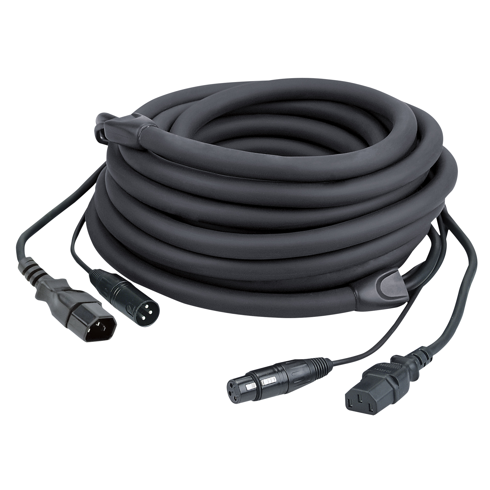 DAP FP12 - IEC/XLR M - IEC/XLR F - DMX / Power 1,5 m - nero