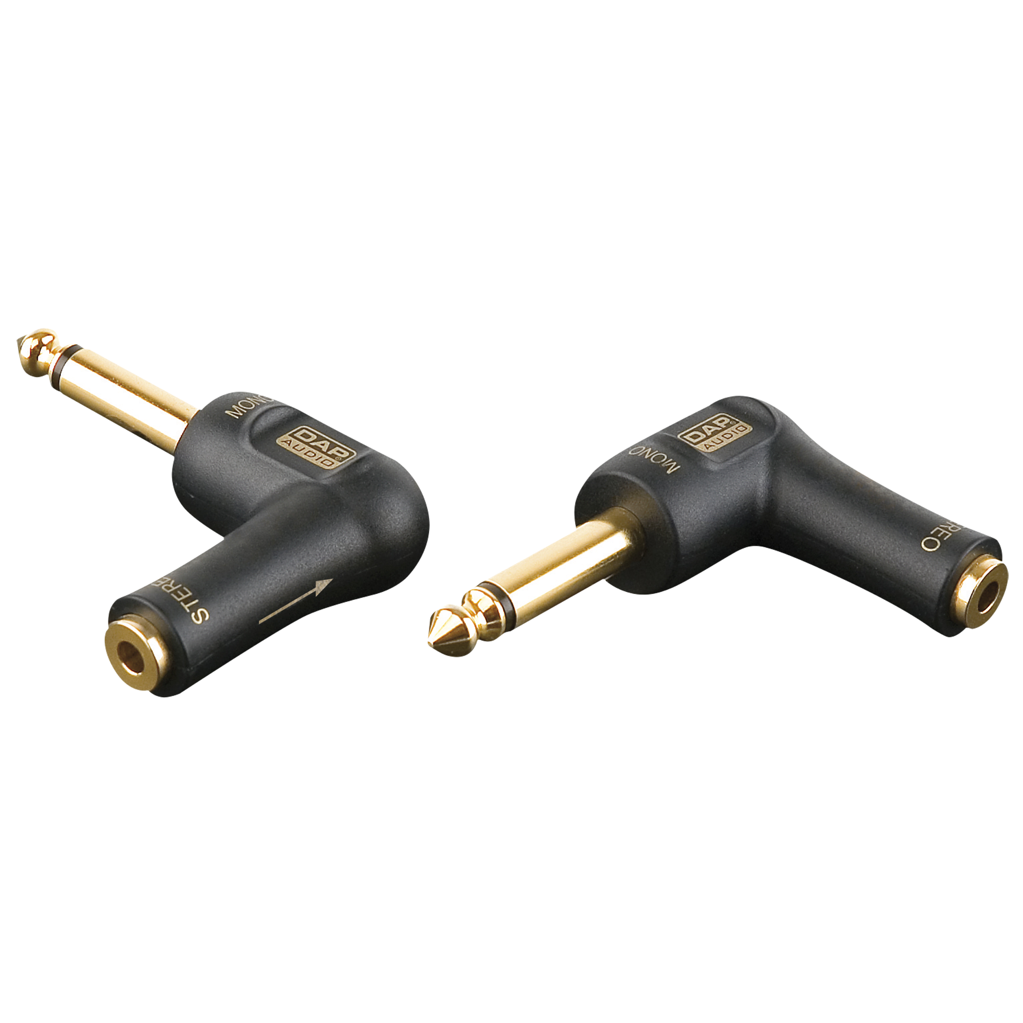 DAP XGA10 - Jack/M mono to mini-jack/F - 90° - incl. 2x 10 kilo-Ohm resistors Inclusi 2 resistori da 10 kilo-Ohm