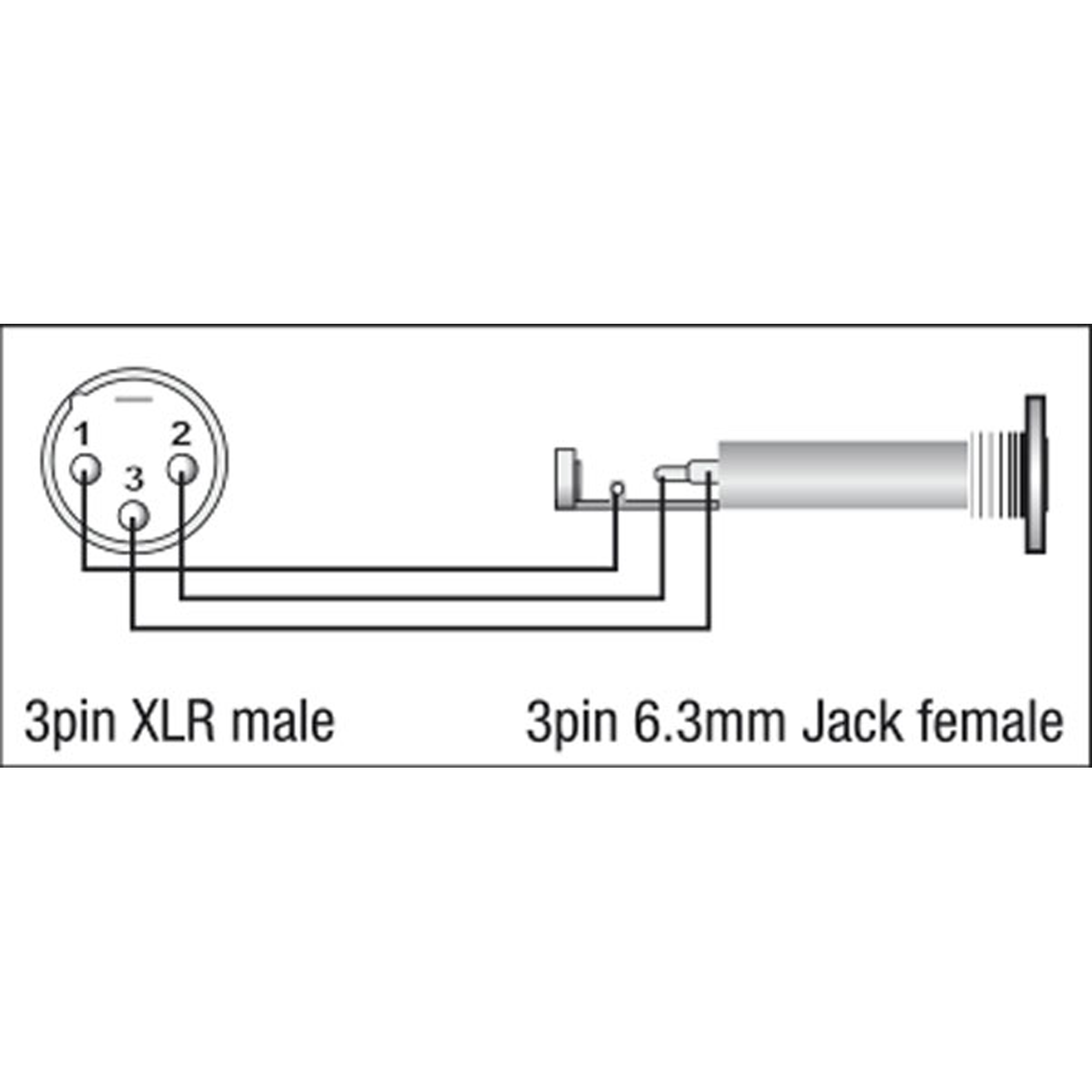 DAP XGA35 - XLR/M 3P to Jack/F Balanced