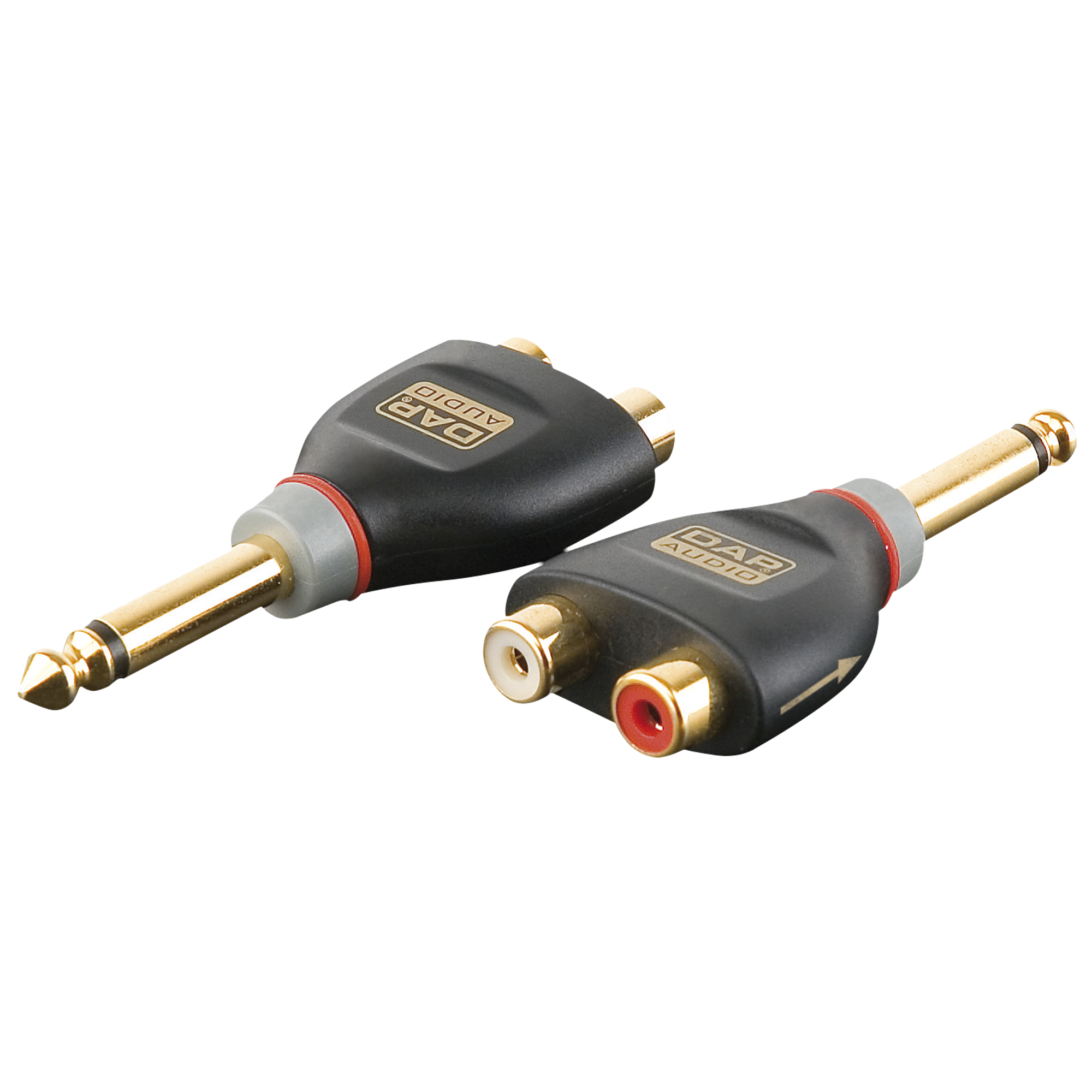DAP XGA41 - Jack/M mono to 2 x RCA/F - incl. 2 x 10 kilo-Ohm resistors Inclusi 2 resistori da 10 kilo-Ohm