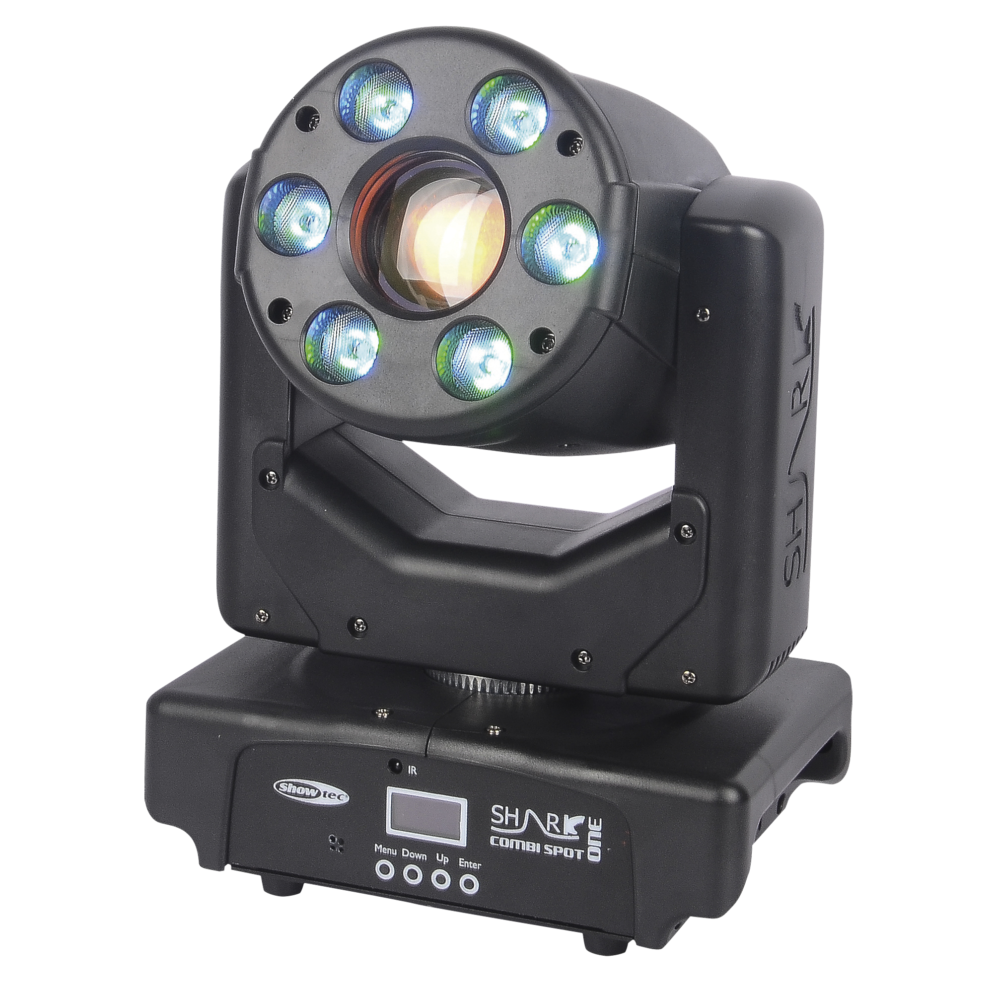 SHOWTEC Shark Combi Spot One Testa mobile Wash e Spot 6x 8 W LED RGBW