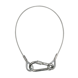 SHOWGEAR Cavo di sicurezza 4 mm, con anello di sicurezza