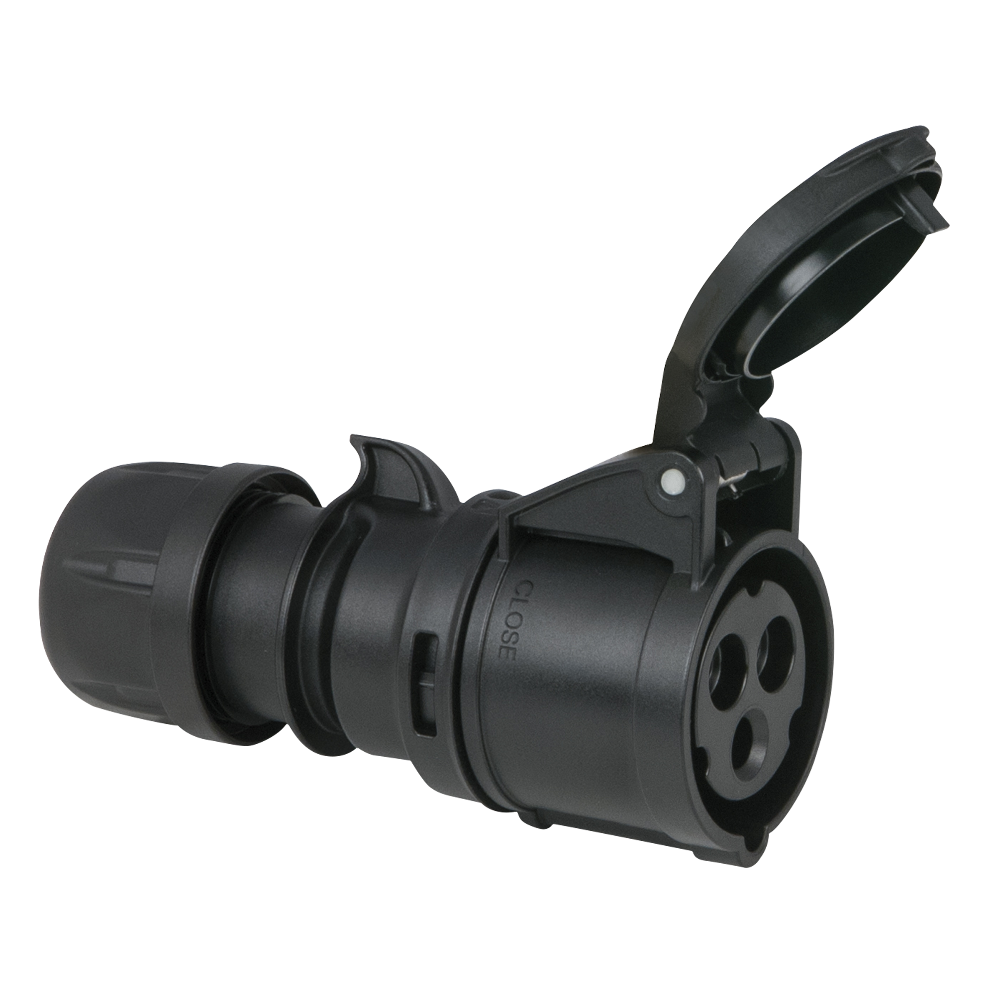 PCE CEE 16 A/240 V - 3P Plug female Nero - Turbo Twist - IP44