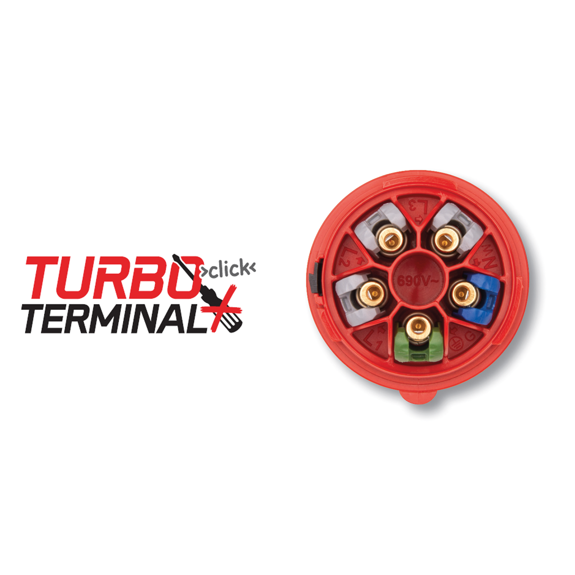 PCE CEE 16 A/240 V - 3P Plug female Nero - Turbo Twist - IP44