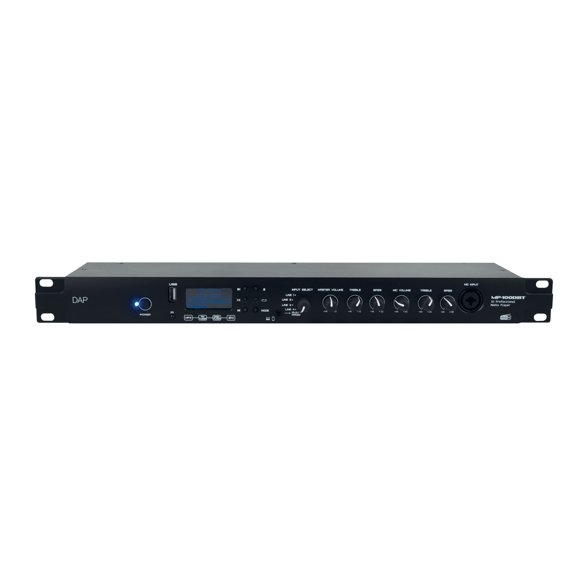 DAP MP-100DBT Lettore multimediale professionale con D AB+