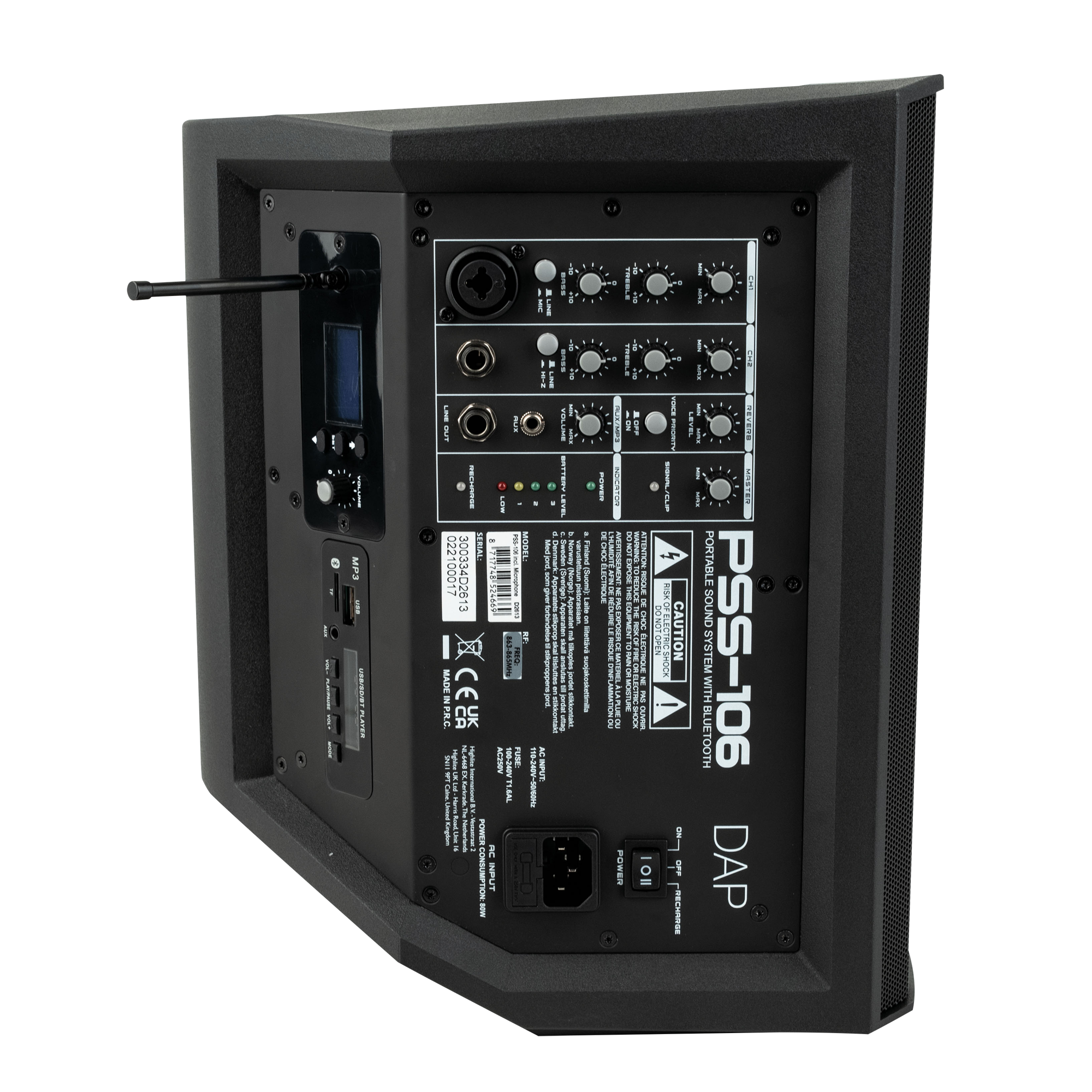 DAP PSS-106 Altoparlante a batteria con ricevitore wireless