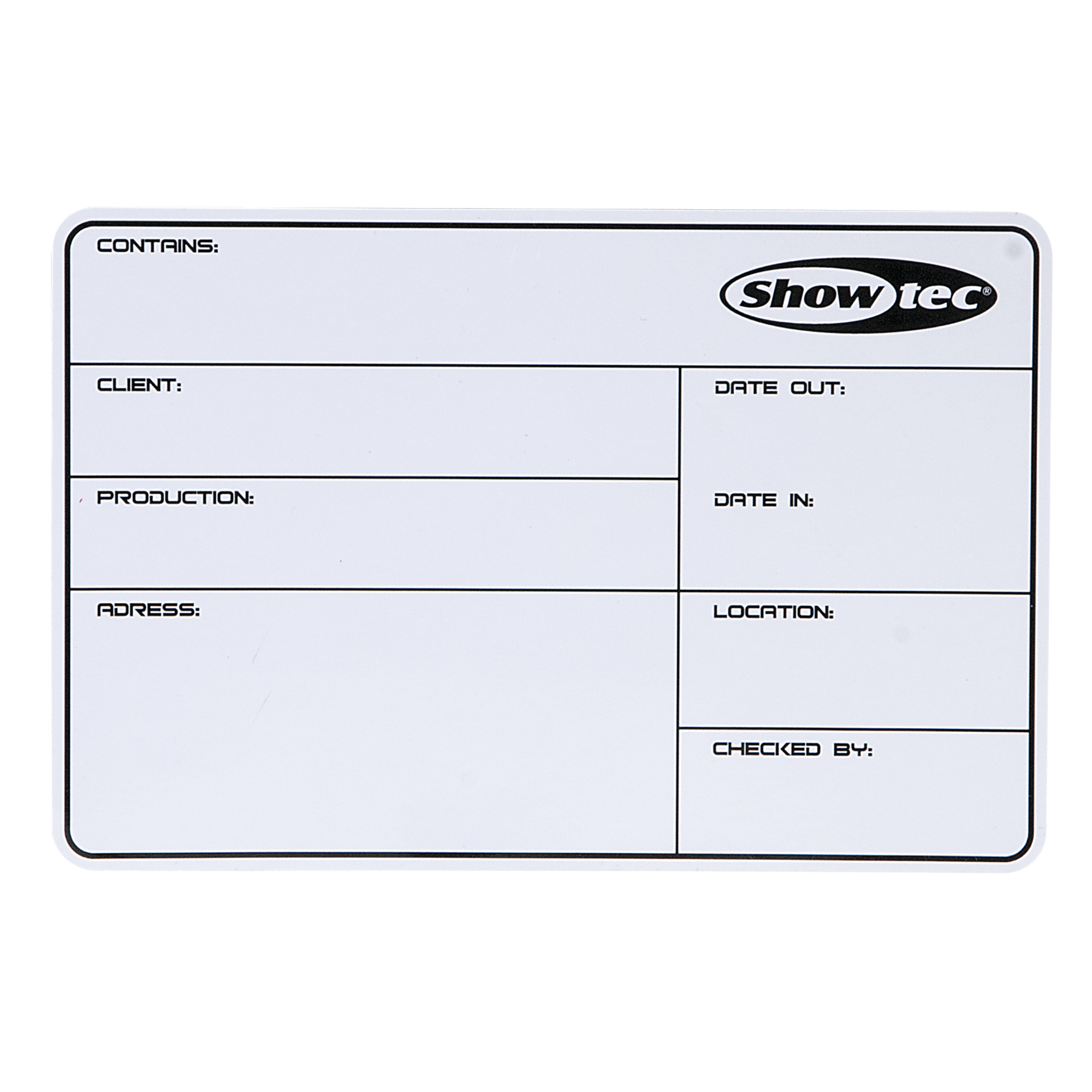 SHOWTEC Flight Case Magnetic Label