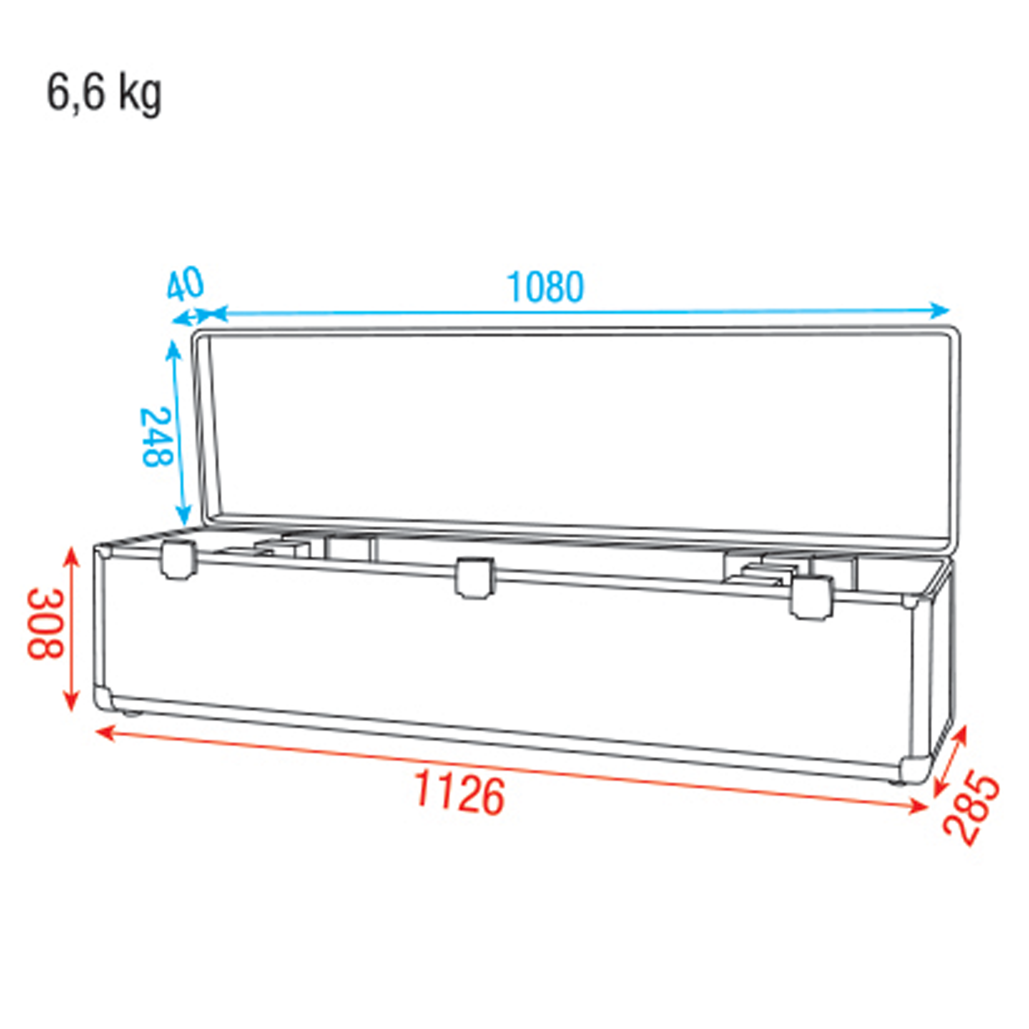 SHOWGEAR Case for 4x LED Bar