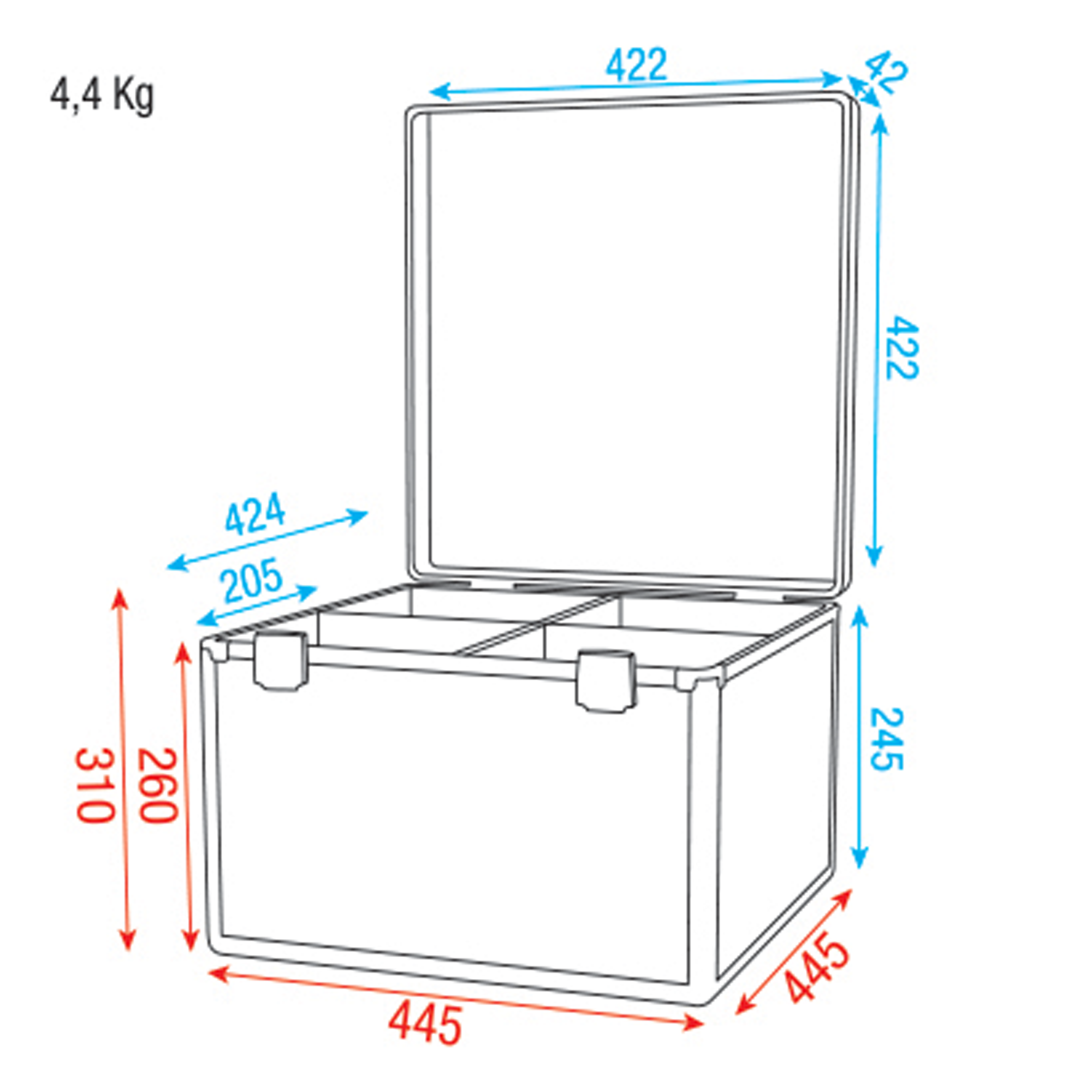 SHOWGEAR Case for 4x LED Par 56